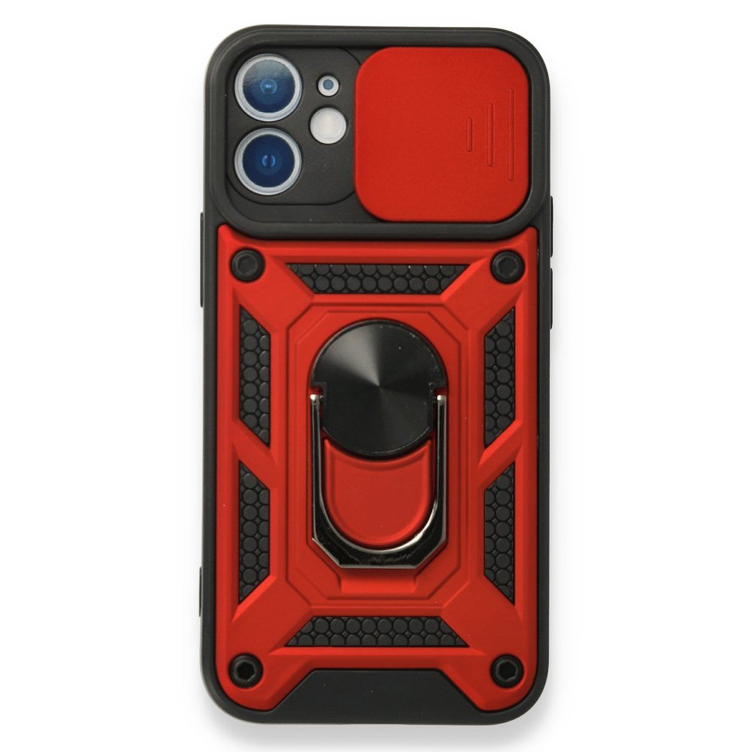 Nettech Apple iPhone 12 Uyumlu Kızaklı Panzer Seri Arka Koruma Kılıf NT-85950