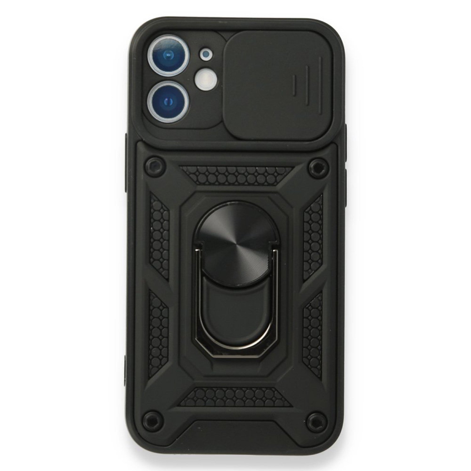 Nettech Apple iPhone 12 Uyumlu Kızaklı Panzer Seri Arka Koruma Kılıf NT-85950
