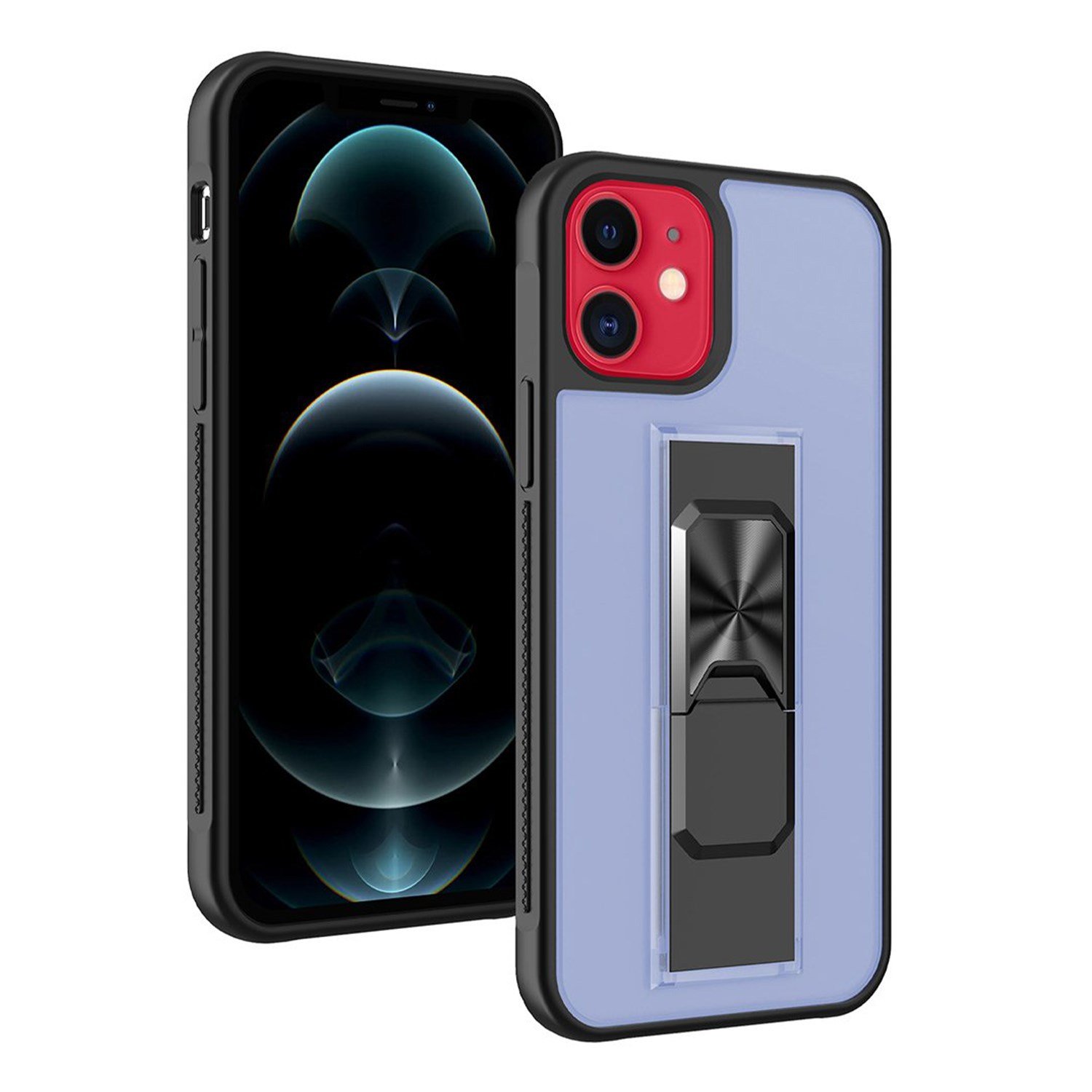 Nettech Apple iPhone 12 Uyumlu MicroCase Mıknatıs Yüzüklü Arka Koruma Kılıf NT-86921