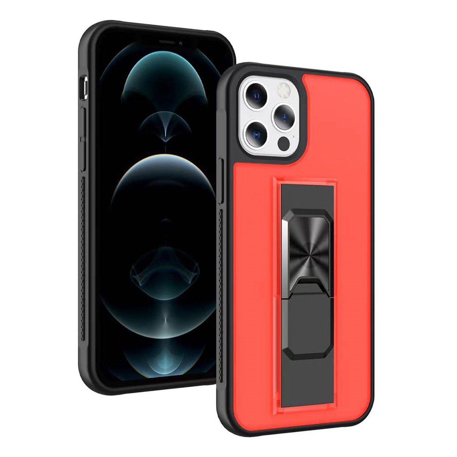 Nettech Apple iPhone 12 Uyumlu MicroCase Mıknatıs Yüzüklü Arka Koruma Kılıf NT-86921