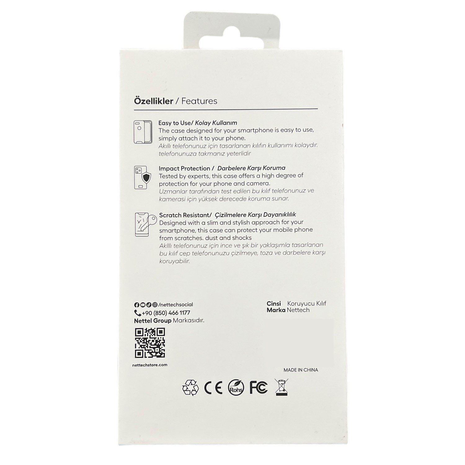 Nettech Apple iPhone 12 Uyumlu NT-N043 Arka Koruma Kılıf NT-108367