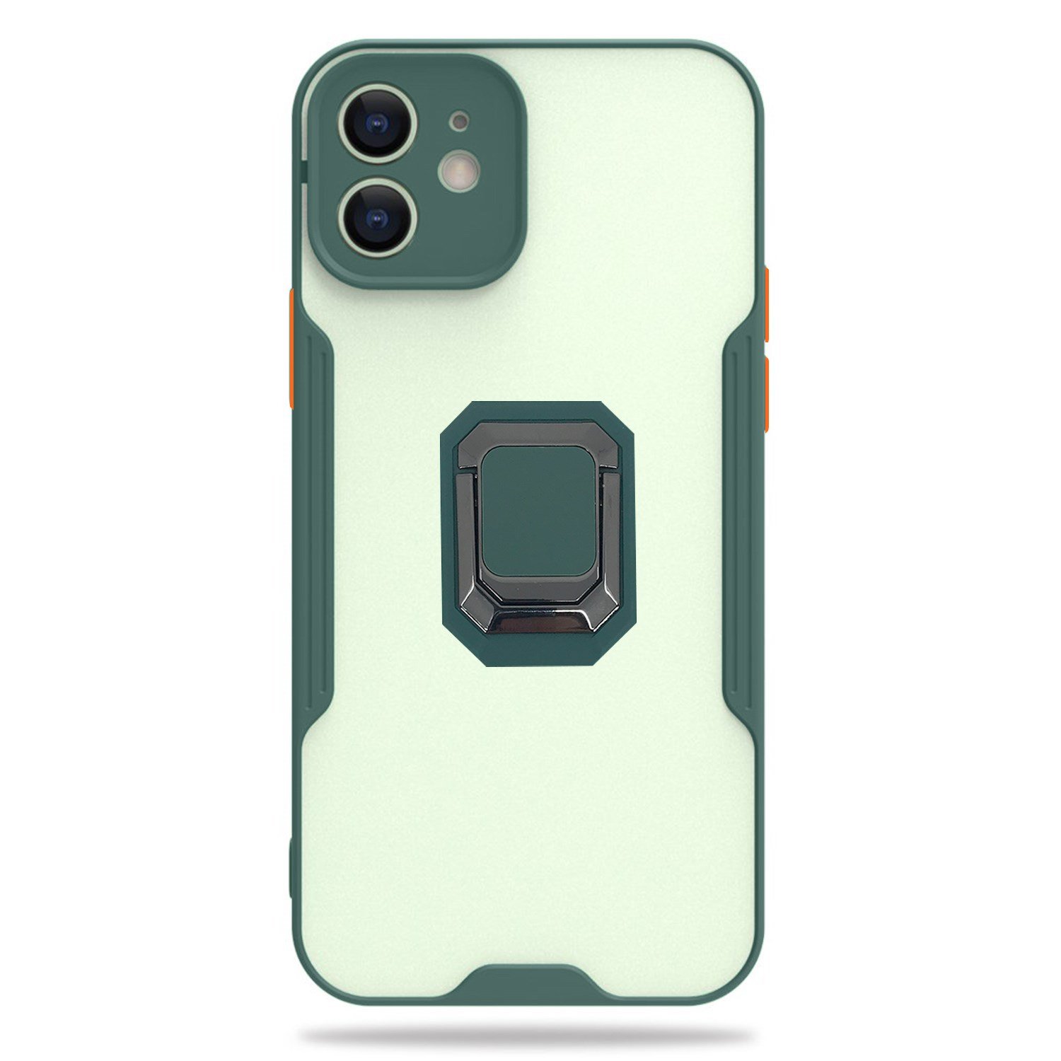 Nettech Apple iPhone 12 Uyumlu Platin Yüzüklü Arka Koruma Kılıf NT-85178