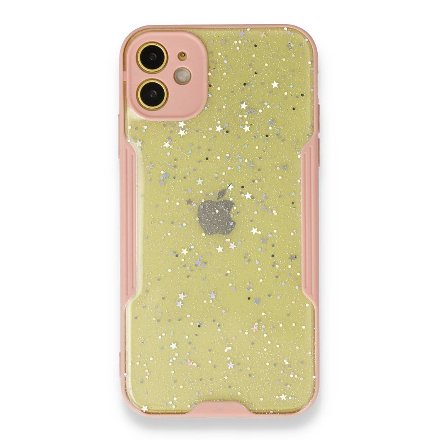 Nettech Apple iPhone 12 Uyumlu Platin Simli Arka Koruma Kılıf NT-89589