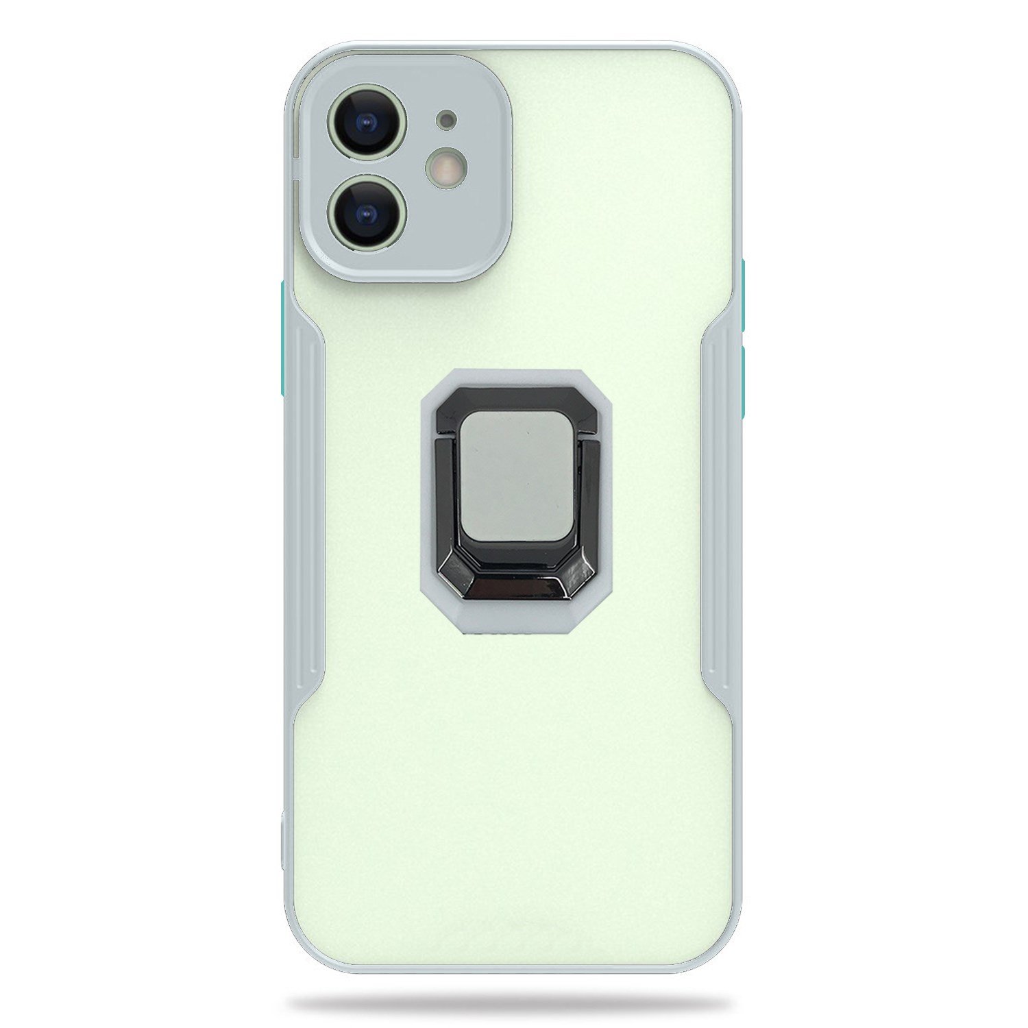 Nettech Apple iPhone 12 Uyumlu Platin Yüzüklü Arka Koruma Kılıf NT-85178