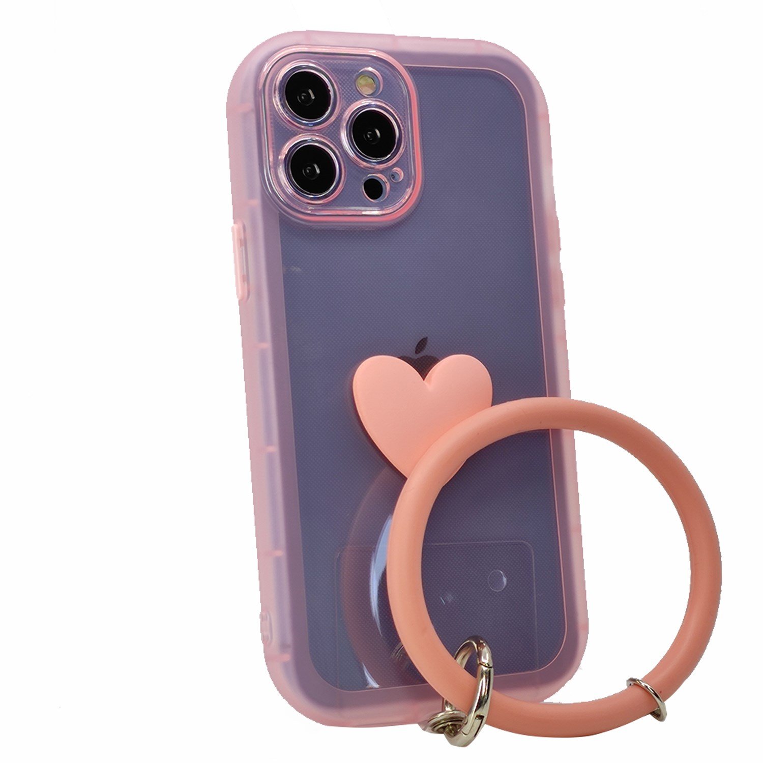 Nettech Apple iPhone 13 Pro Max Uyumlu Halka Bilekli Şeffaf Seri Arka Koruma Kılıf NT-97231