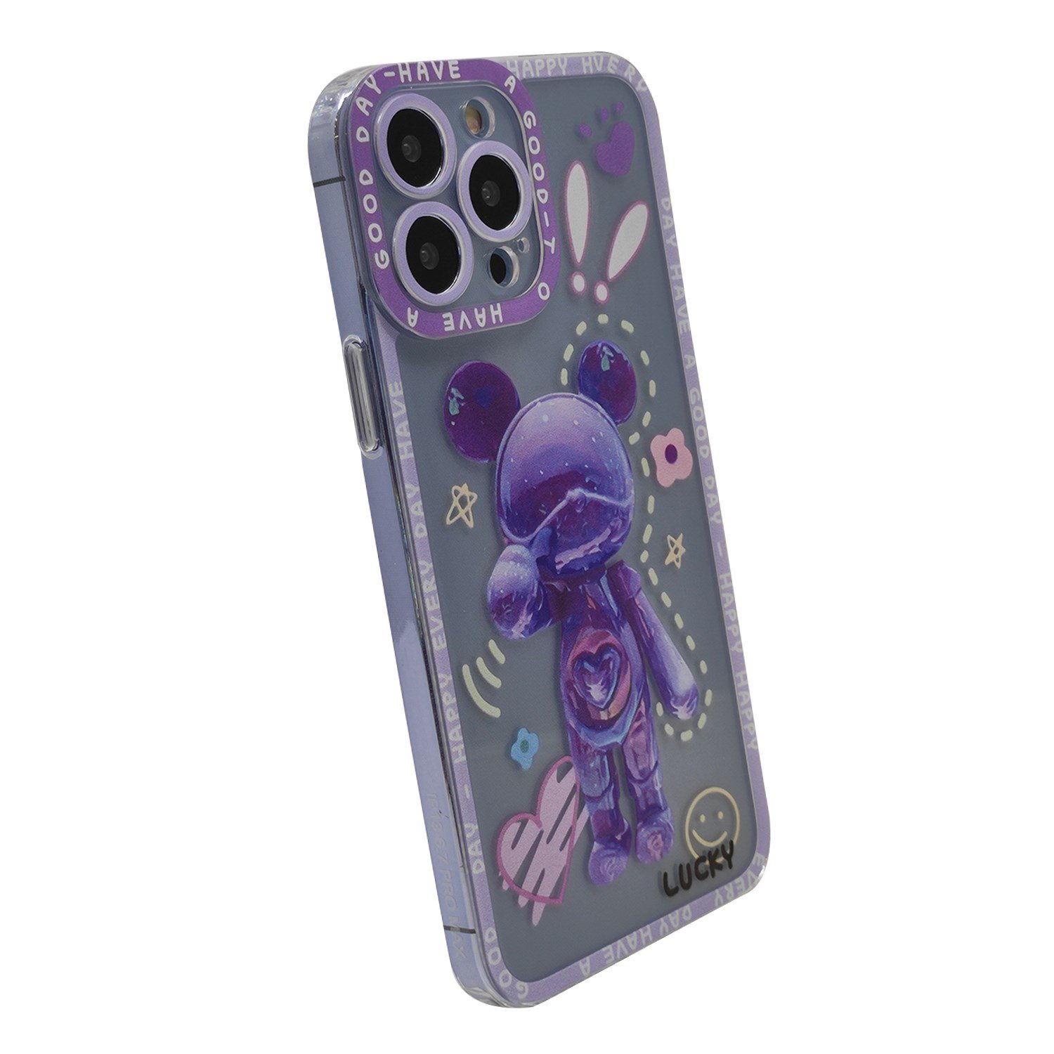 Nettech Apple iPhone 13 Pro Max Uyumlu Kristal Carachter Seri Arka Koruma Kılıf NT-94960