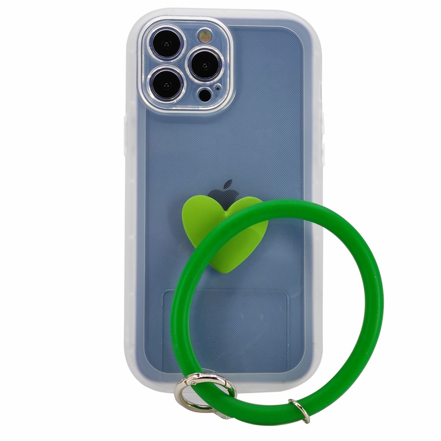 Nettech Apple iPhone 13 Pro Max Uyumlu Halka Bilekli Şeffaf Seri Arka Koruma Kılıf NT-97231