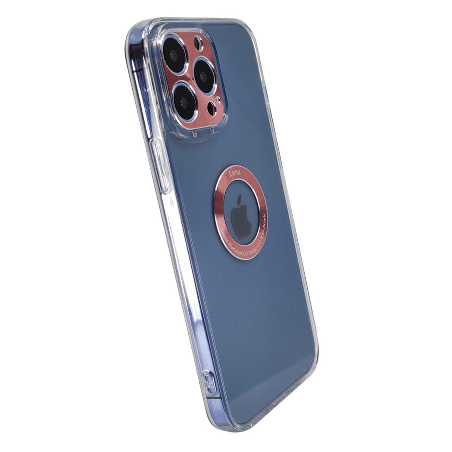 Nettech Apple iPhone 13 Pro Max Uyumlu Metal Halka Logo Delikli Arka Koruma Kılıf NT-95517
