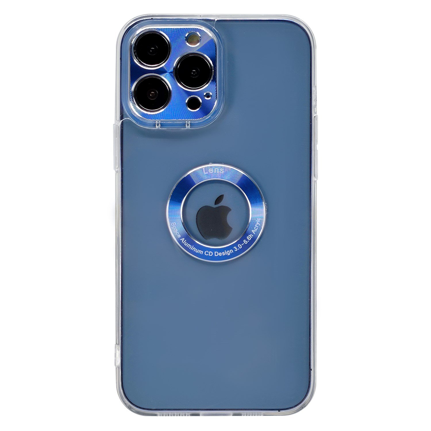 Nettech Apple iPhone 13 Pro Max Uyumlu Metal Halka Logo Delikli Arka Koruma Kılıf NT-95517