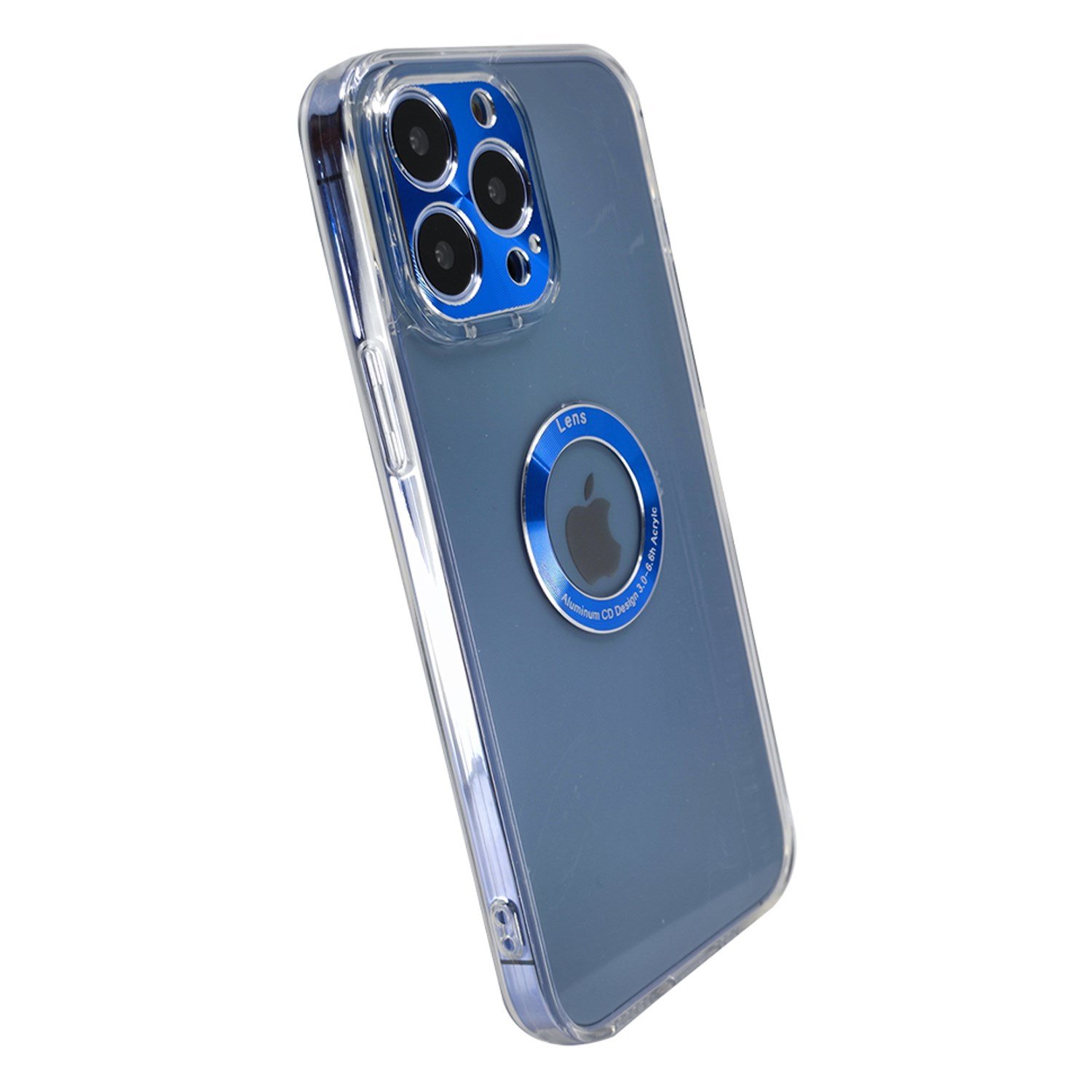 Nettech Apple iPhone 13 Pro Max Uyumlu Metal Halka Logo Delikli Arka Koruma Kılıf NT-95517