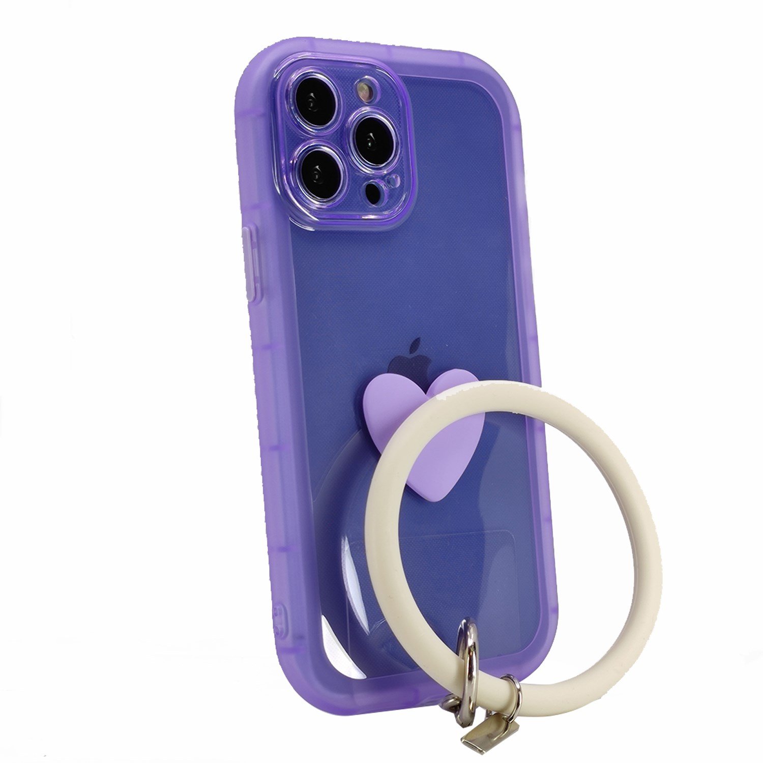 Nettech Apple iPhone 13 Pro Max Uyumlu Halka Bilekli Şeffaf Seri Arka Koruma Kılıf NT-97231