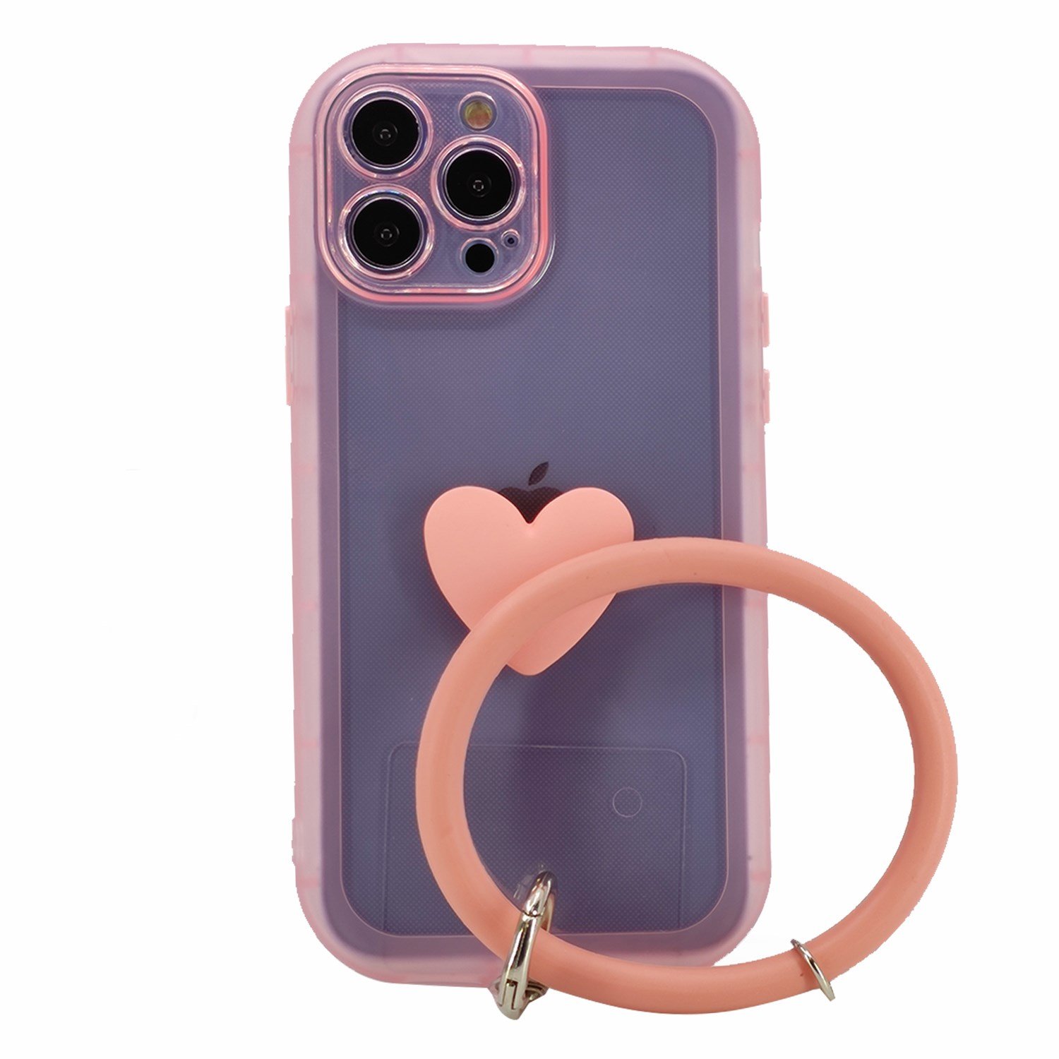 Nettech Apple iPhone 13 Pro Max Uyumlu Halka Bilekli Şeffaf Seri Arka Koruma Kılıf NT-97231