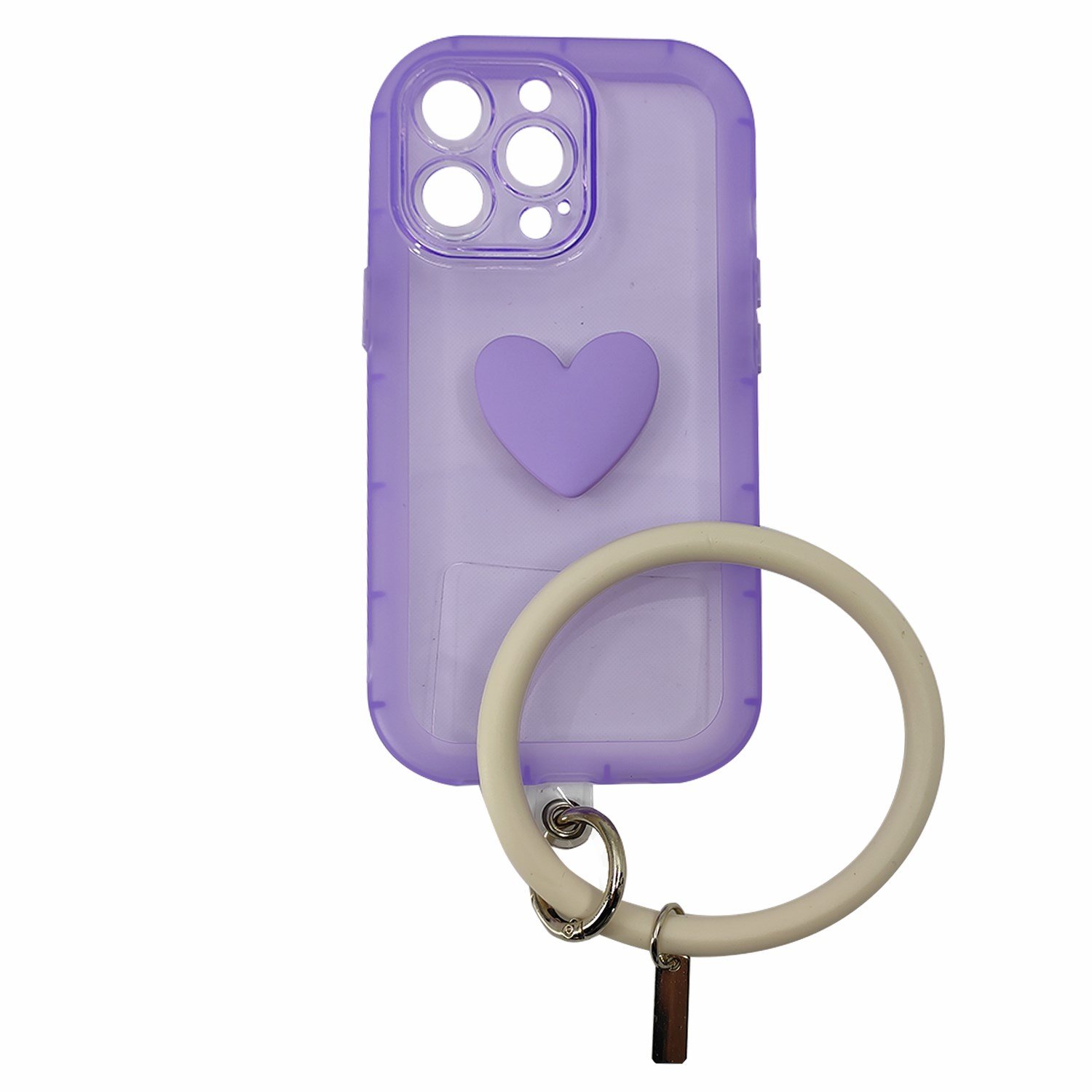 Nettech Apple iPhone 13 Pro Uyumlu Halka Bilekli Şeffaf Seri Arka Koruma Kılıf NT-97225