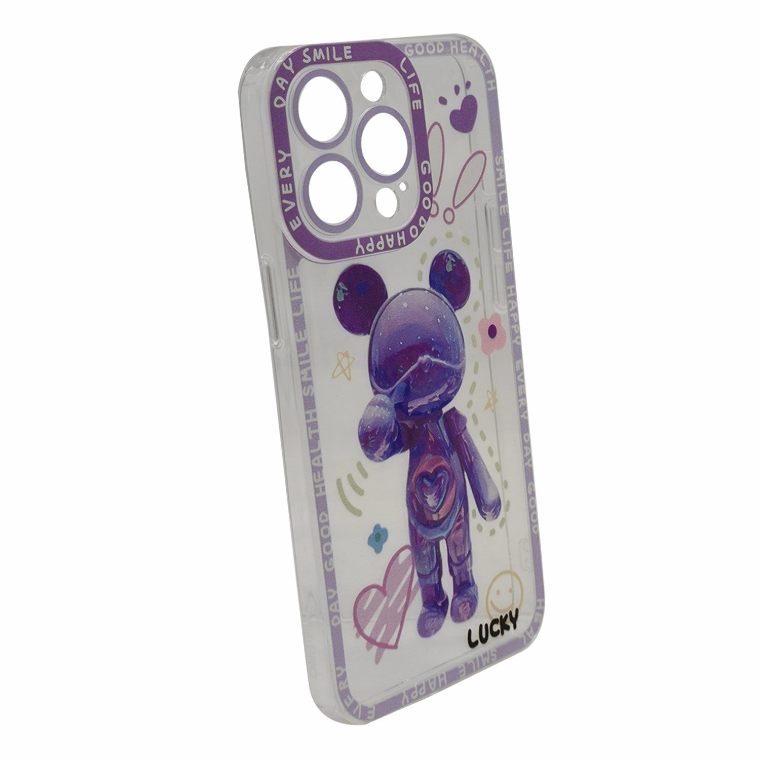 Nettech Apple iPhone 13 Pro Uyumlu Kristal Carachter Seri Arka Koruma Kılıf NT-94956