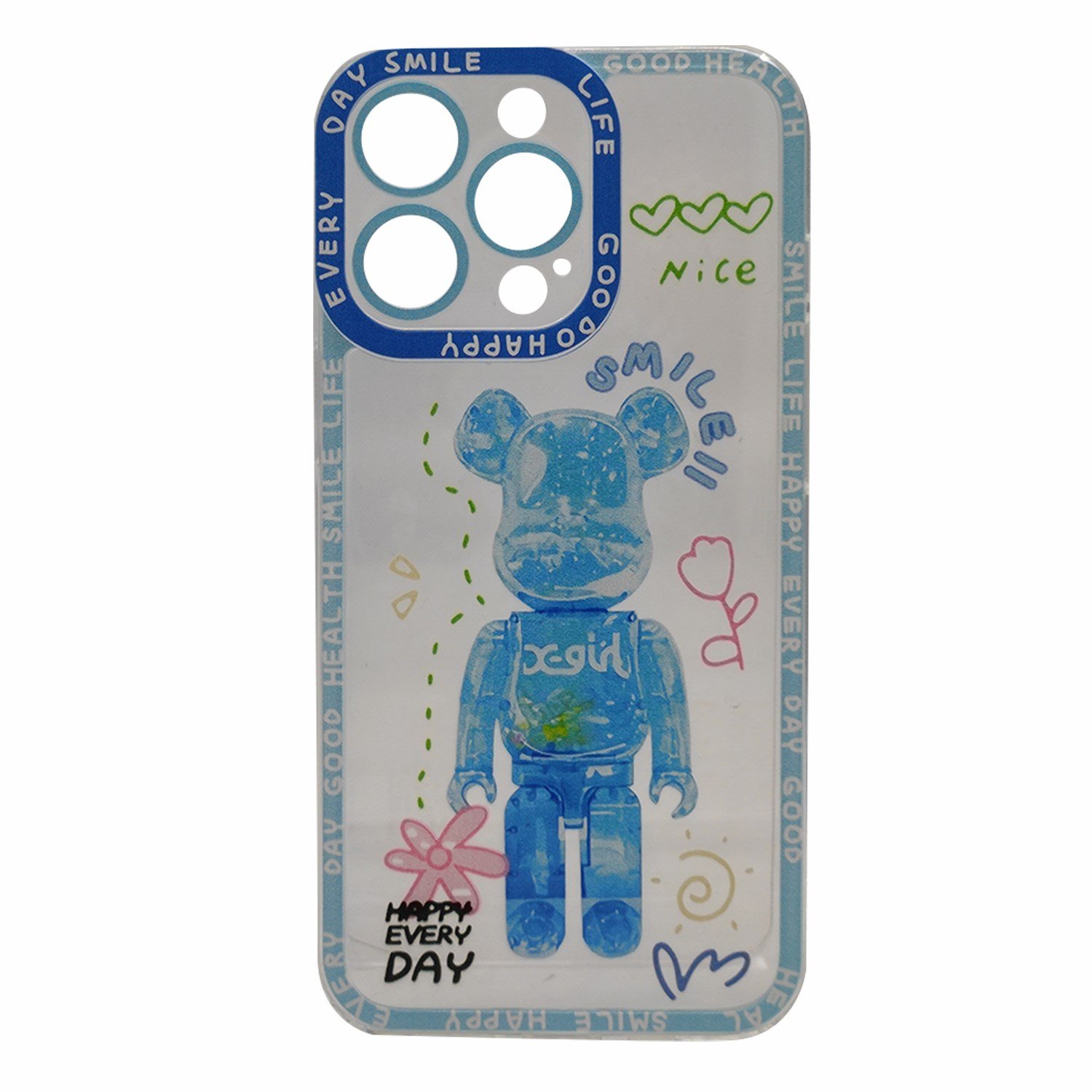 Nettech Apple iPhone 13 Pro Uyumlu Kristal Carachter Seri Arka Koruma Kılıf NT-94956
