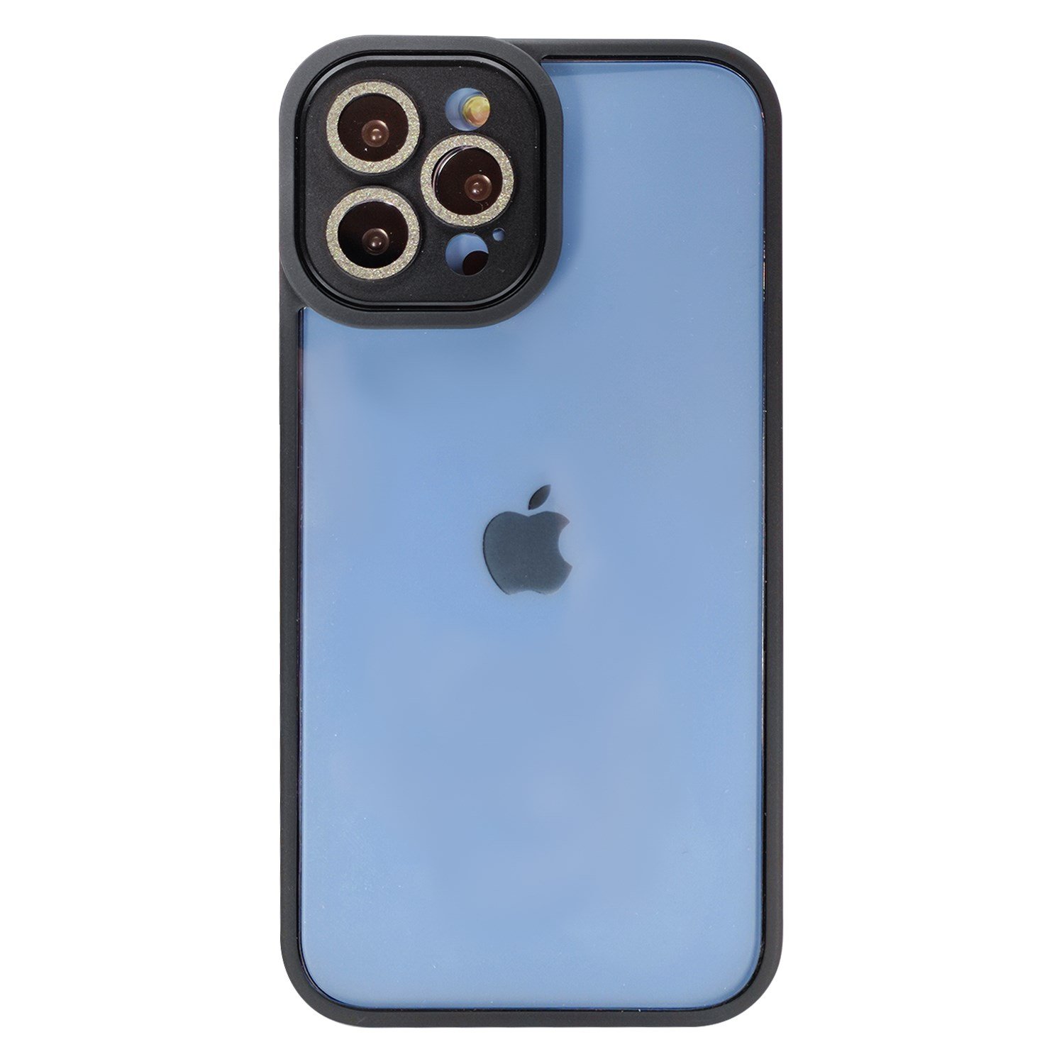Nettech Apple iPhone 13 Pro Uyumlu Taşlı Metal Çerçeve Lens Koruyuculu Arka Koruma Kılıf NT-95609