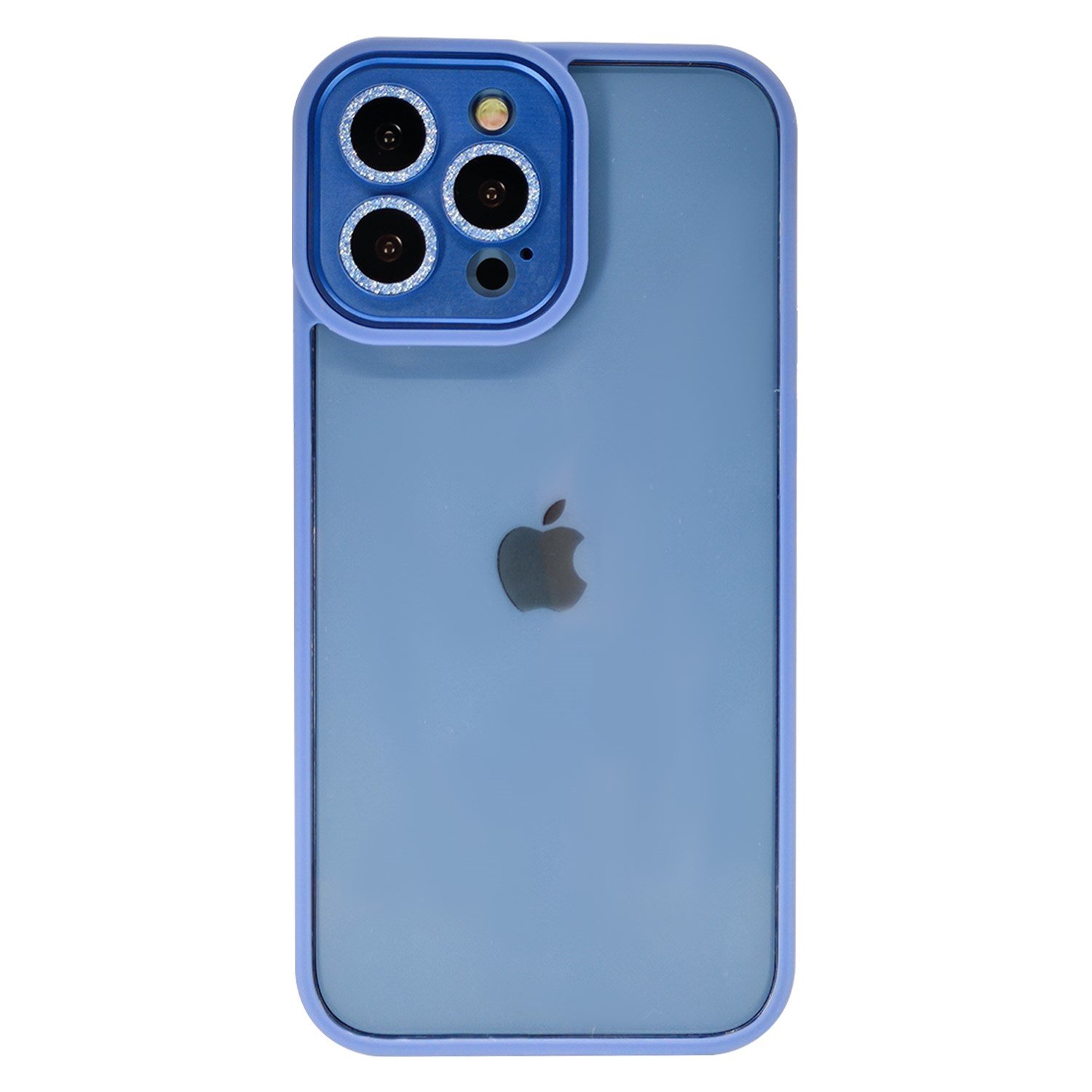 Nettech Apple iPhone 13 Pro Uyumlu Taşlı Metal Çerçeve Lens Koruyuculu Arka Koruma Kılıf NT-95609