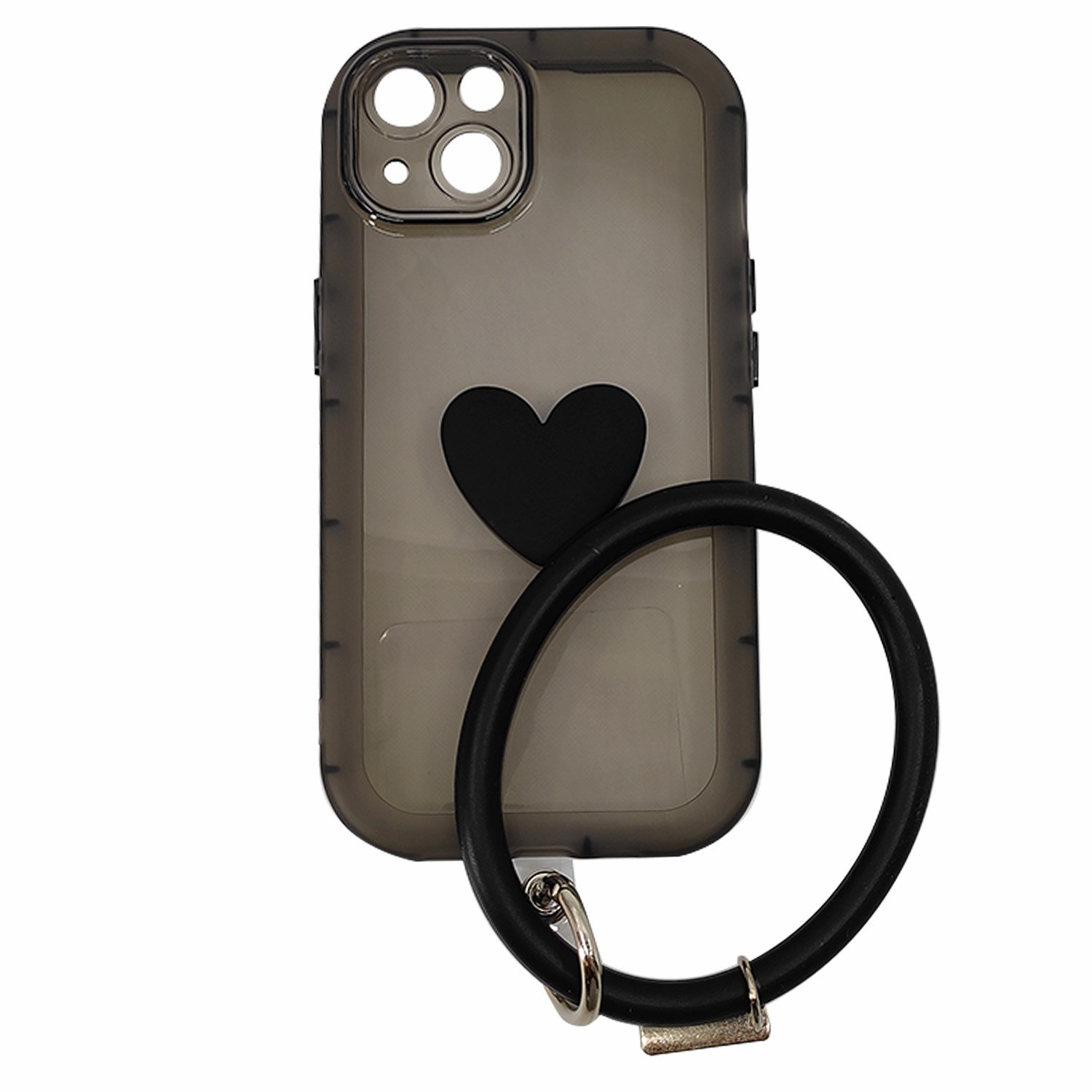 Nettech Apple iPhone 13 Uyumlu Halka Bilekli Şeffaf Seri Arka Koruma Kılıf NT-97219