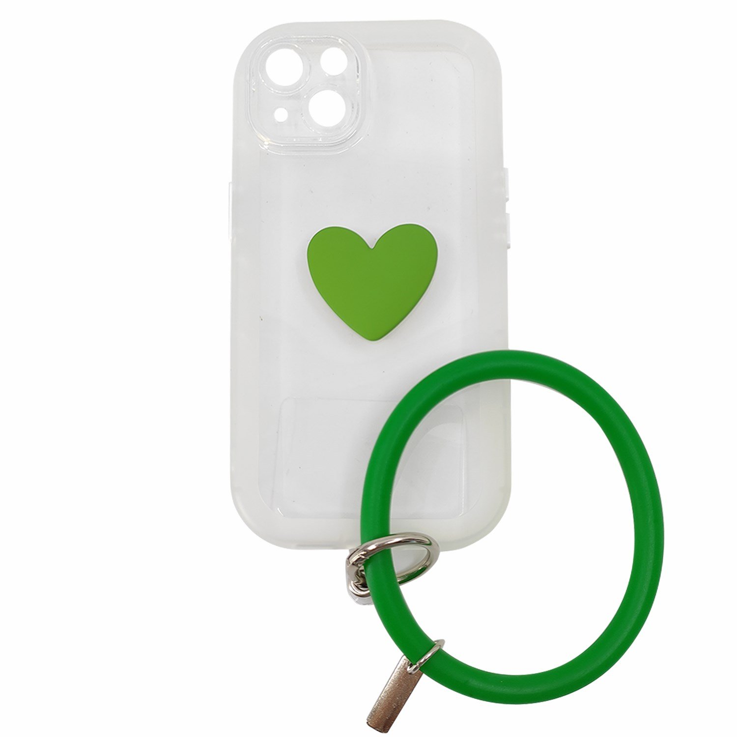 Nettech Apple iPhone 13 Uyumlu Halka Bilekli Şeffaf Seri Arka Koruma Kılıf NT-97219