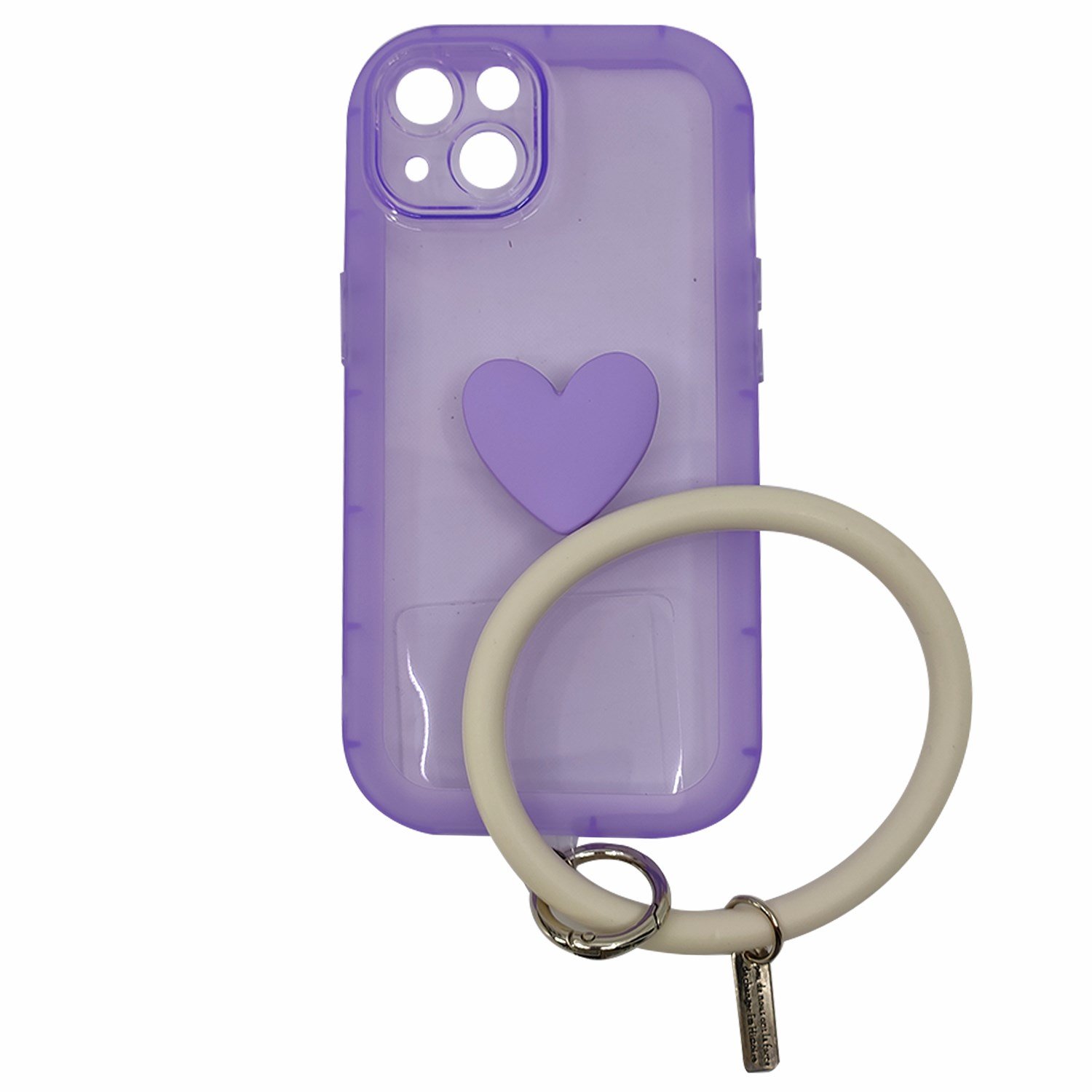 Nettech Apple iPhone 13 Uyumlu Halka Bilekli Şeffaf Seri Arka Koruma Kılıf NT-97219