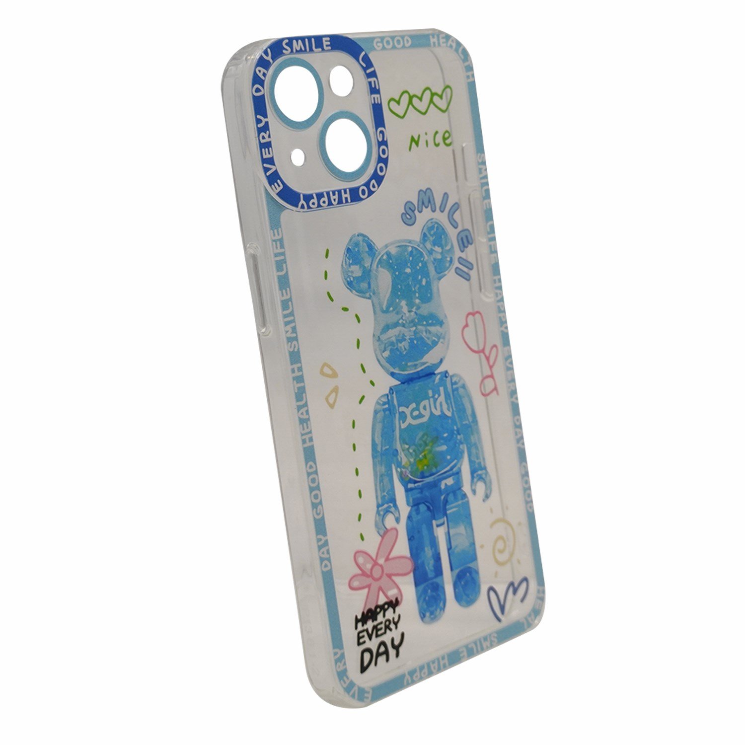 Nettech Apple iPhone 13 Uyumlu Kristal Carachter Seri Arka Koruma Kılıf NT-94958