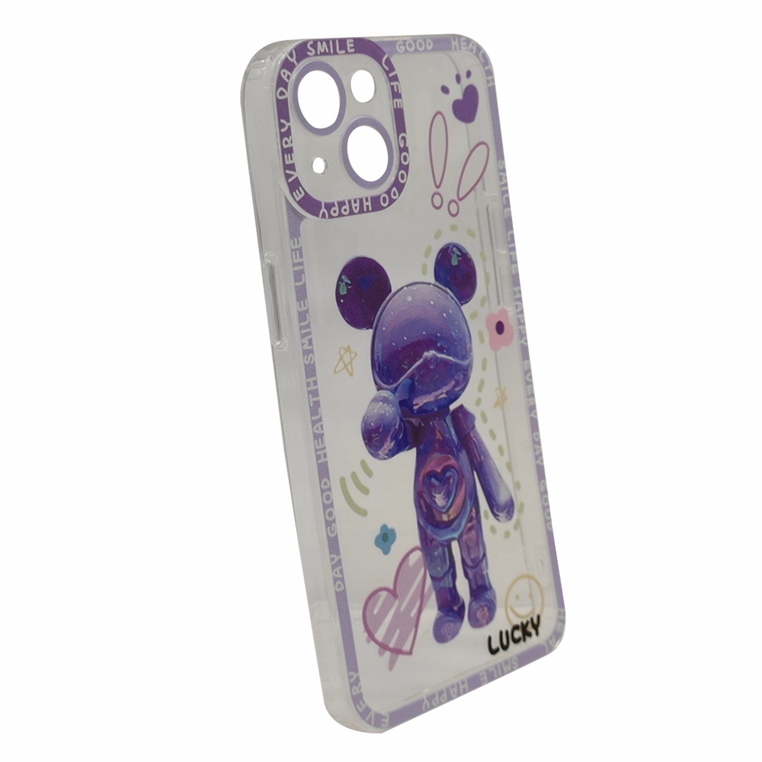 Nettech Apple iPhone 13 Uyumlu Kristal Carachter Seri Arka Koruma Kılıf NT-94958
