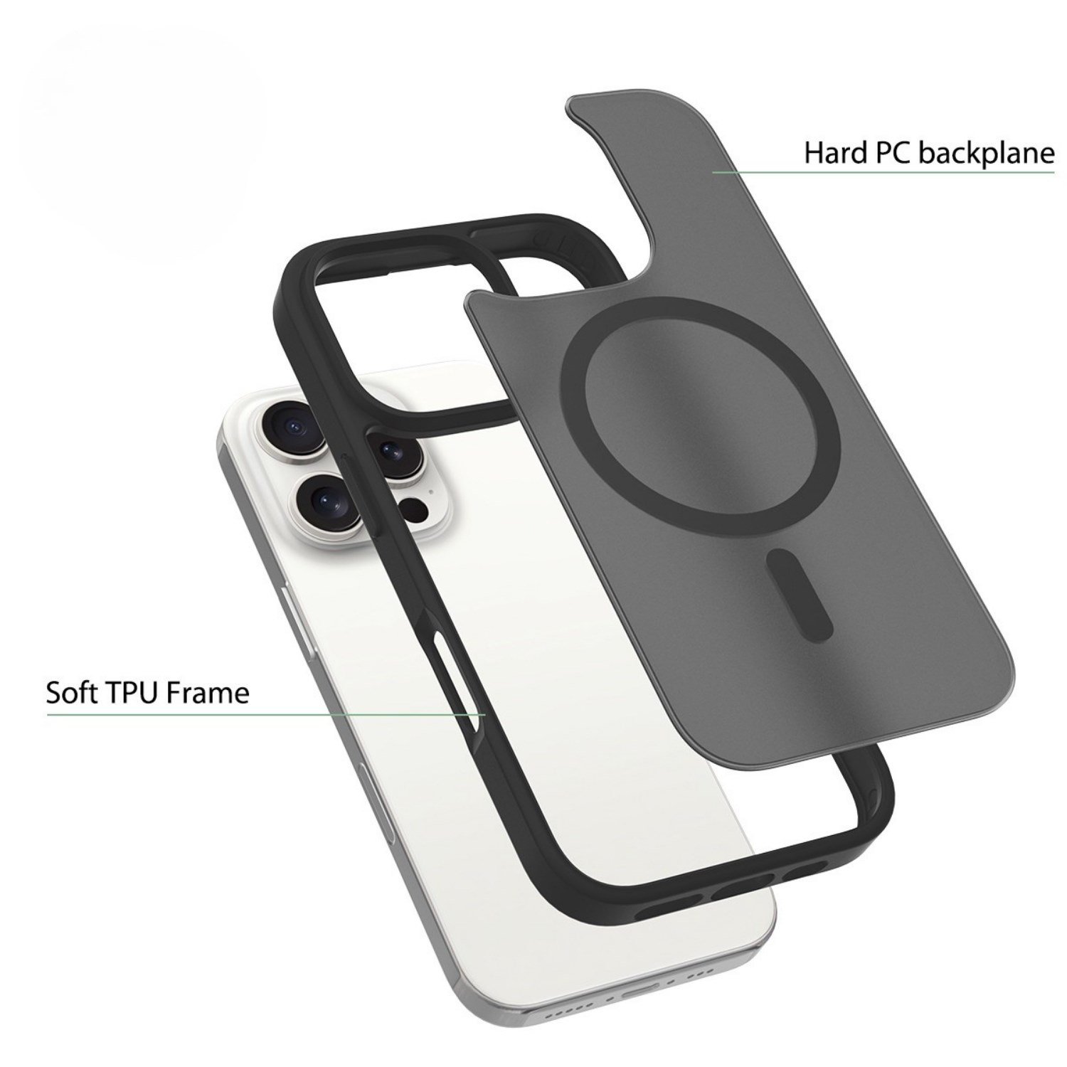 Nettech Apple iPhone 13 Uyumlu Mat Renkli MagSafe Arka Koruma Kılıf NT-96330