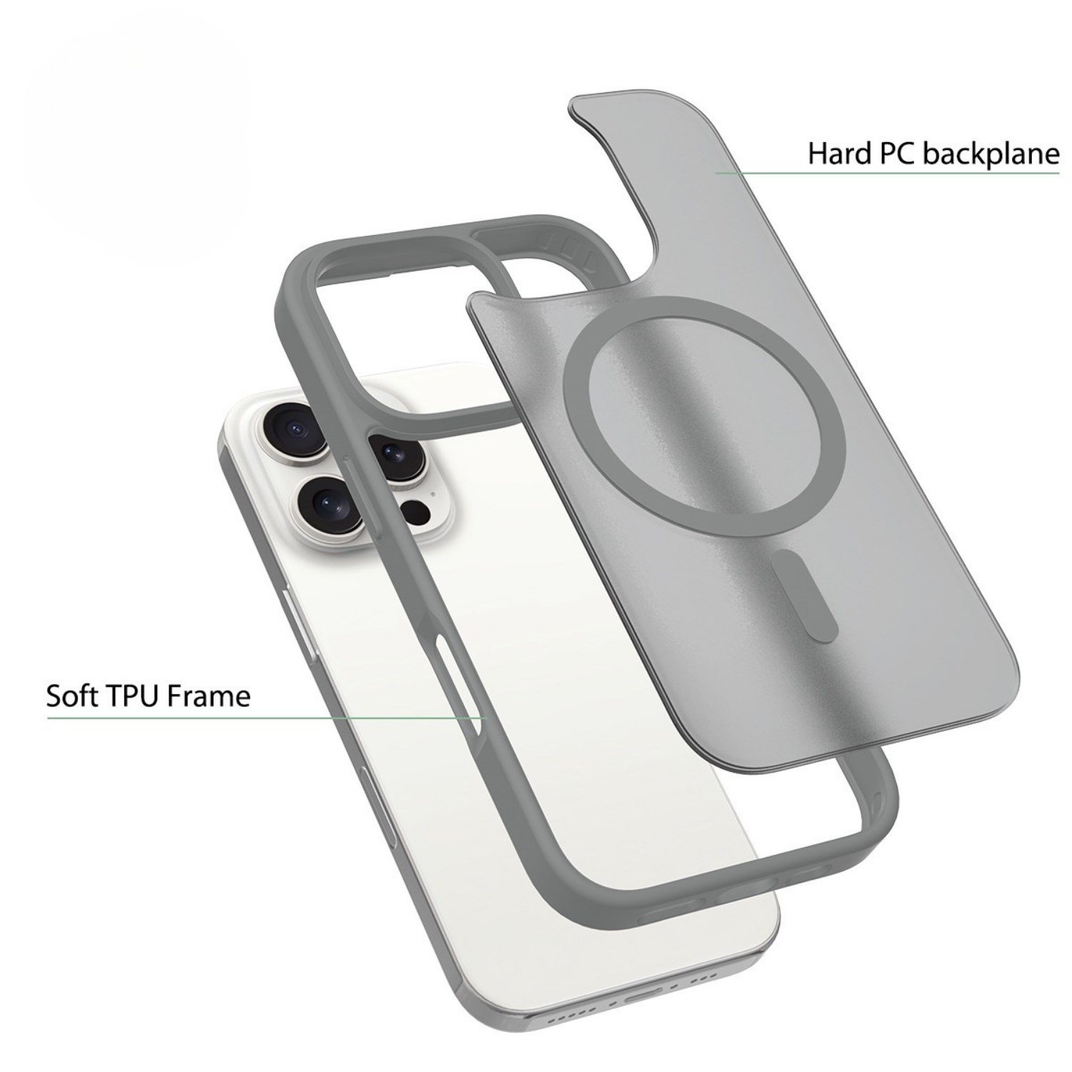 Nettech Apple iPhone 13 Uyumlu Mat Renkli MagSafe Arka Koruma Kılıf NT-96330