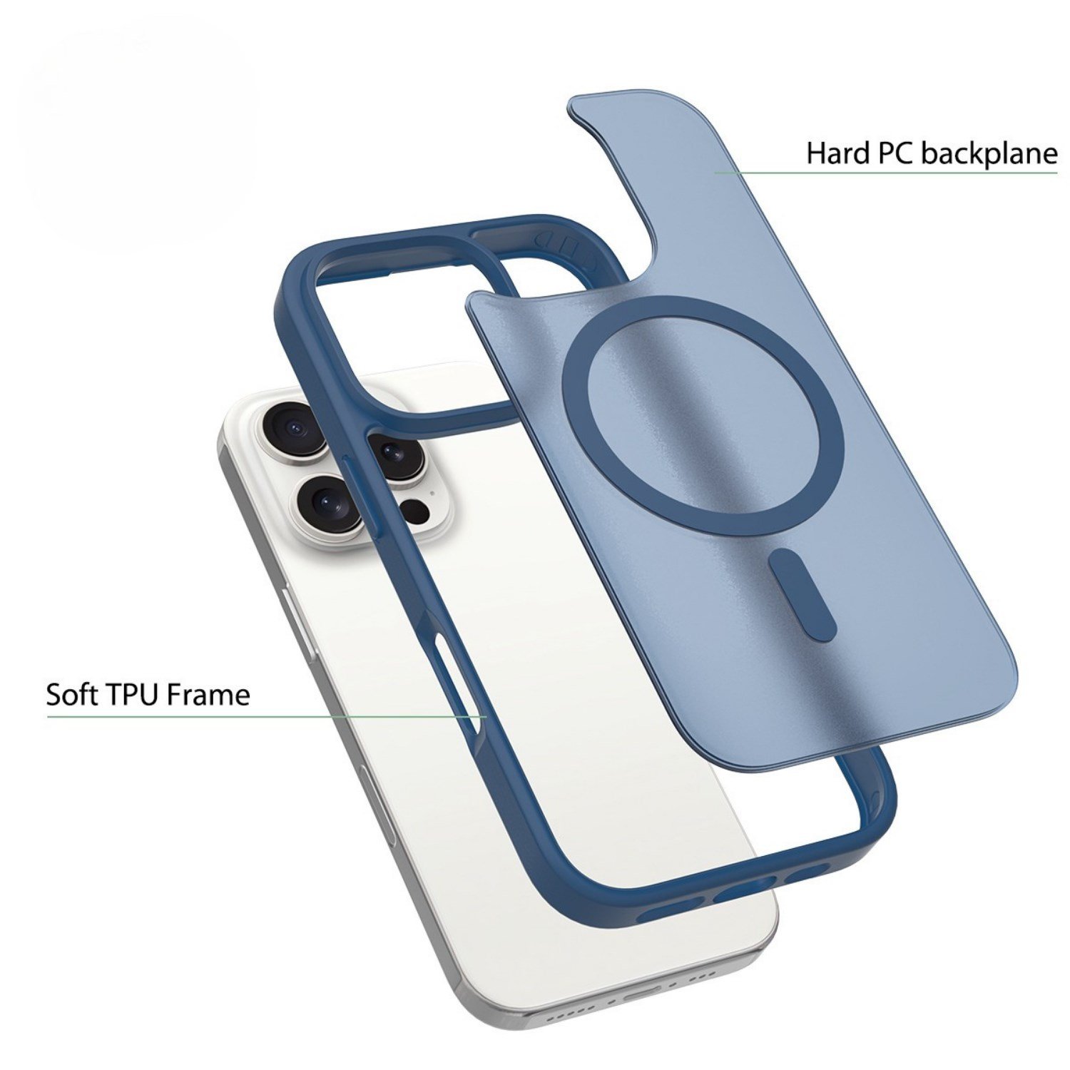 Nettech Apple iPhone 13 Uyumlu Mat Renkli MagSafe Arka Koruma Kılıf NT-96330