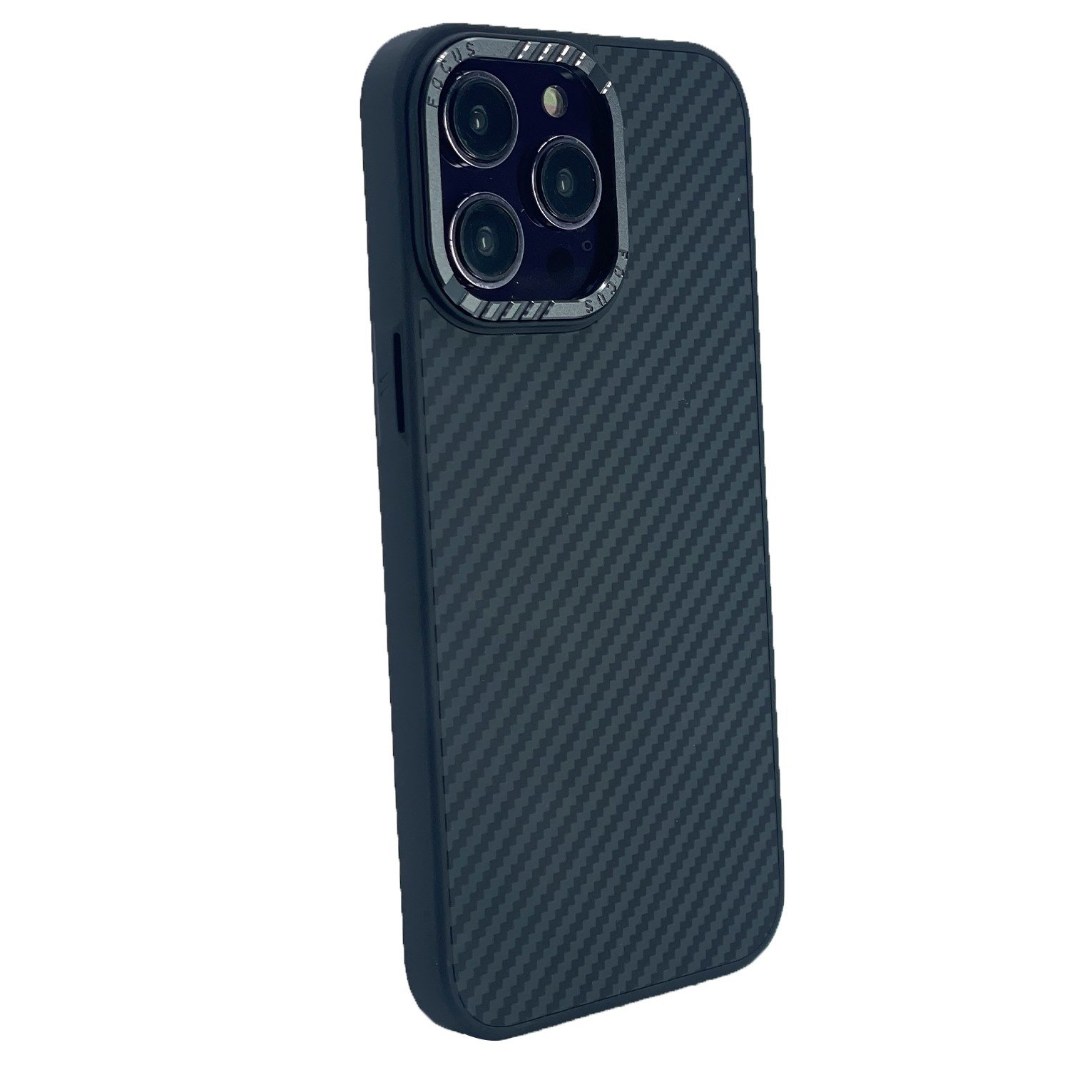 Nettech Apple iPhone 14 Pro Max Uyumlu Metal Kamera Çerçeveli Magsafe Karbon Fiber Arka Koruma Kılıf NT-101995