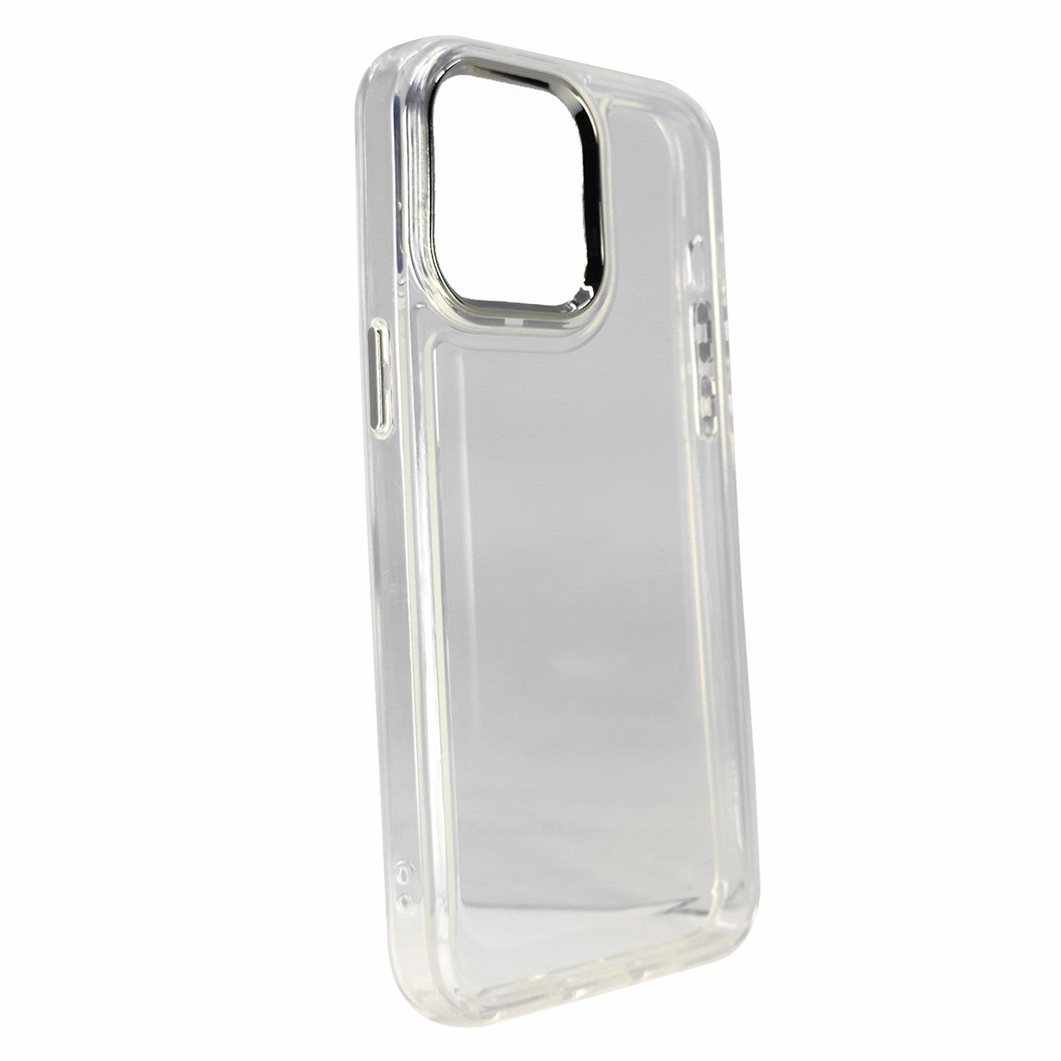 Nettech Apple iPhone 14 Pro Max Uyumlu Şeffaf Metal Kamera Çerçeveli Arka Koruma Kılıf NT-96949