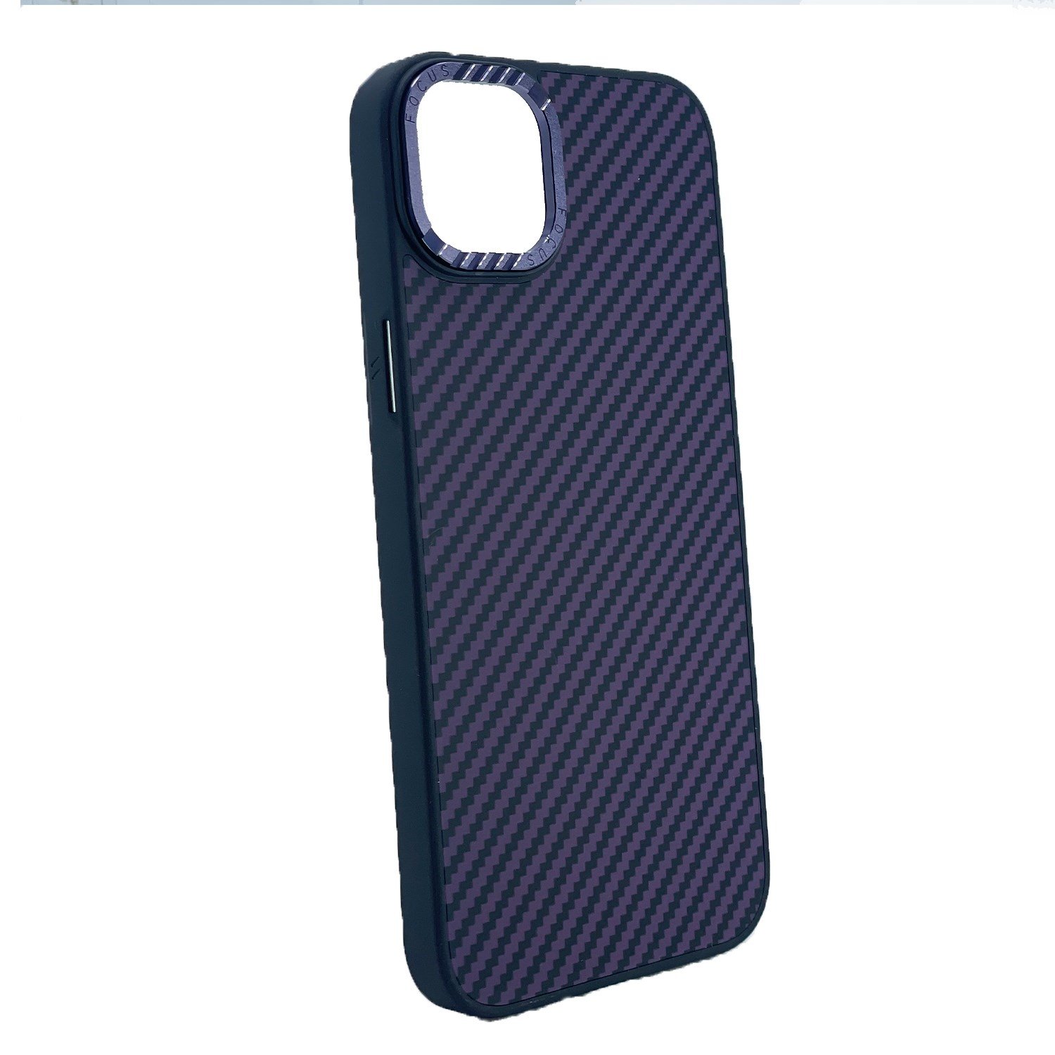Nettech Apple iPhone 14 Pro Max Uyumlu Metal Kamera Çerçeveli Magsafe Karbon Fiber Arka Koruma Kılıf NT-101995