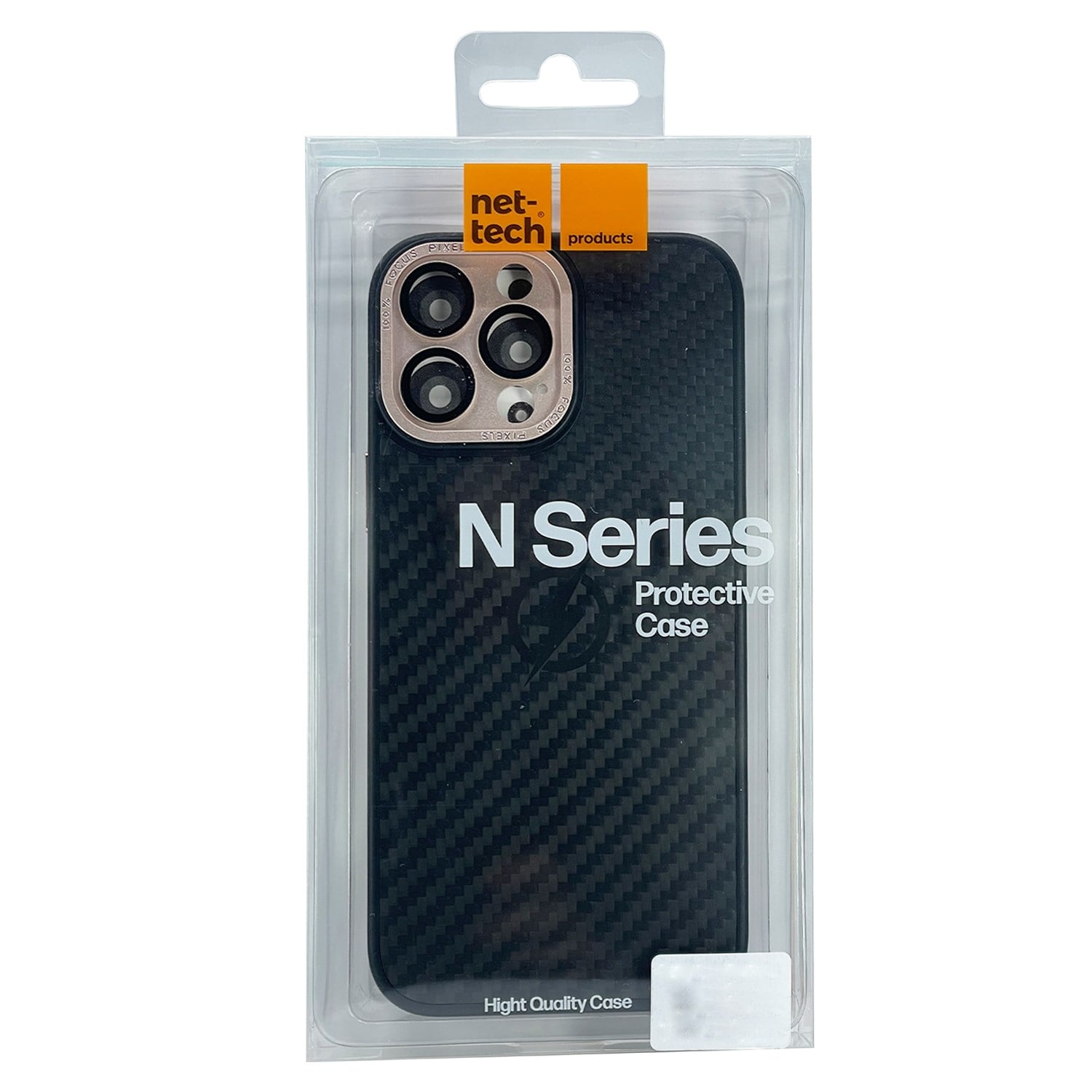 Nettech Apple iPhone 14 Pro Uyumlu Grand Karbon Seri Arka Koruma Kılıf NT-100468