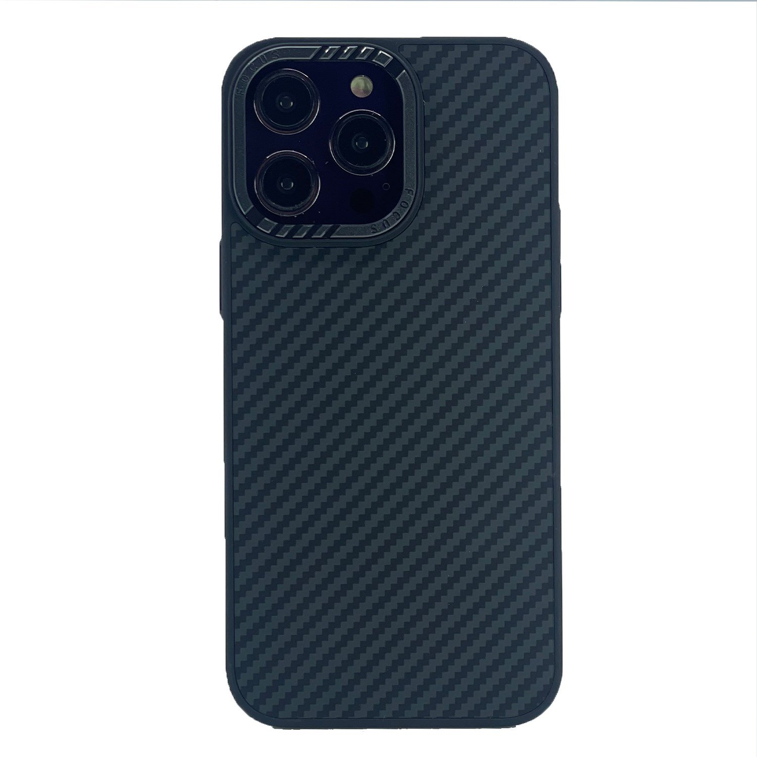 Nettech Apple iPhone 14 Pro Uyumlu Metal Kamera Çerçeveli Magsafe Karbon Fiber Arka Koruma Kılıf NT-101991