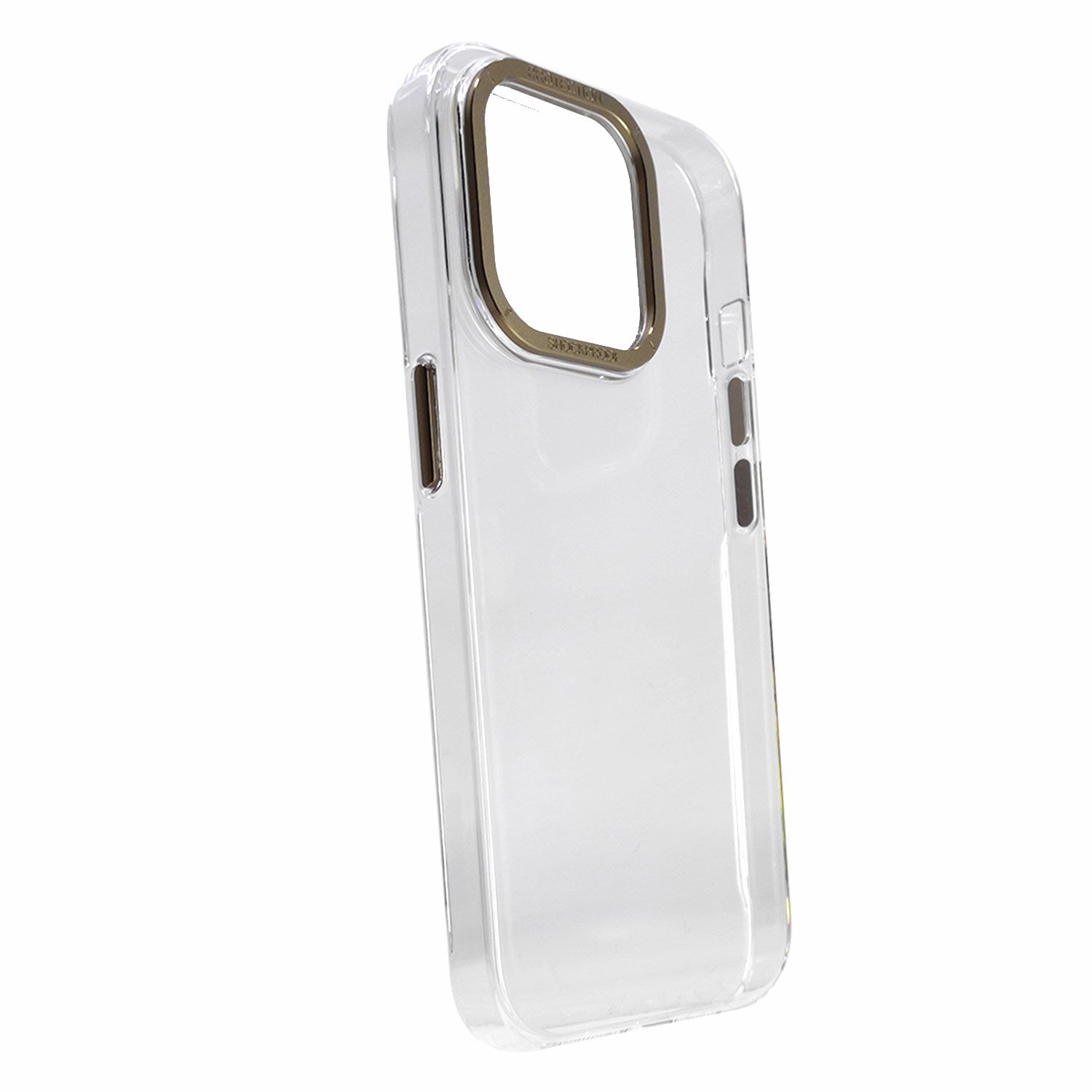 Nettech Apple iPhone 14 Pro Uyumlu Şeffaf Metal Kamera Çerçeveli Arka Koruma Kılıf NT-99062
