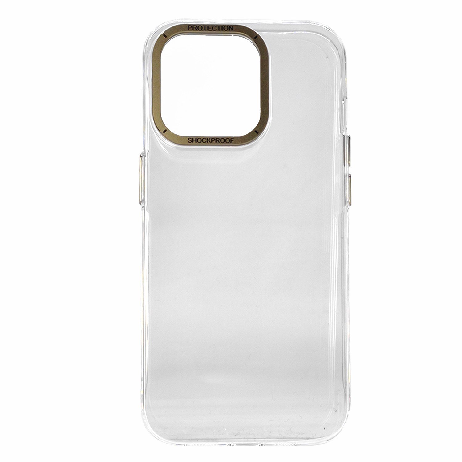 Nettech Apple iPhone 14 Pro Uyumlu Şeffaf Metal Kamera Çerçeveli Arka Koruma Kılıf NT-99062