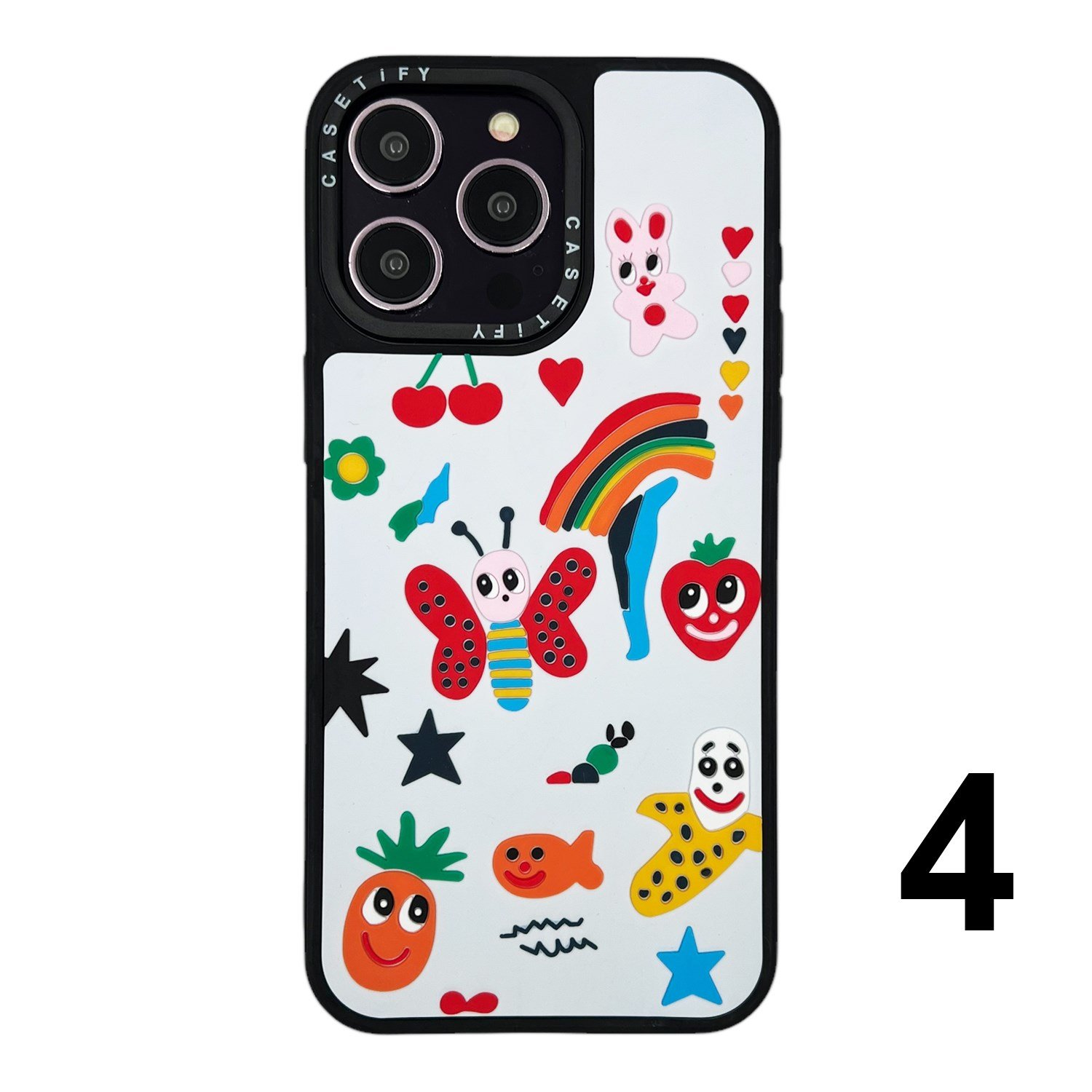 Nettech Apple iPhone 15 Pro Max Uyumlu Casetify Kabartmalı Arka Koruma Kılıf NT-112027