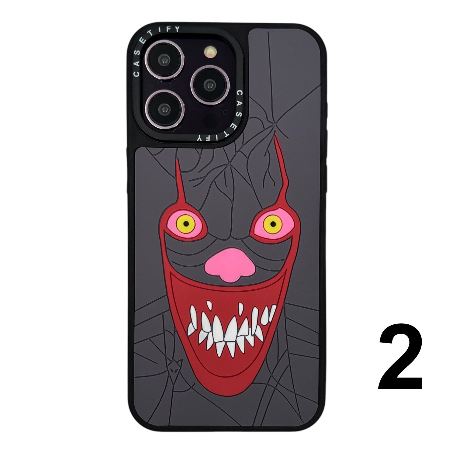 Nettech Apple iPhone 15 Pro Max Uyumlu Casetify Kabartmalı Arka Koruma Kılıf NT-112027