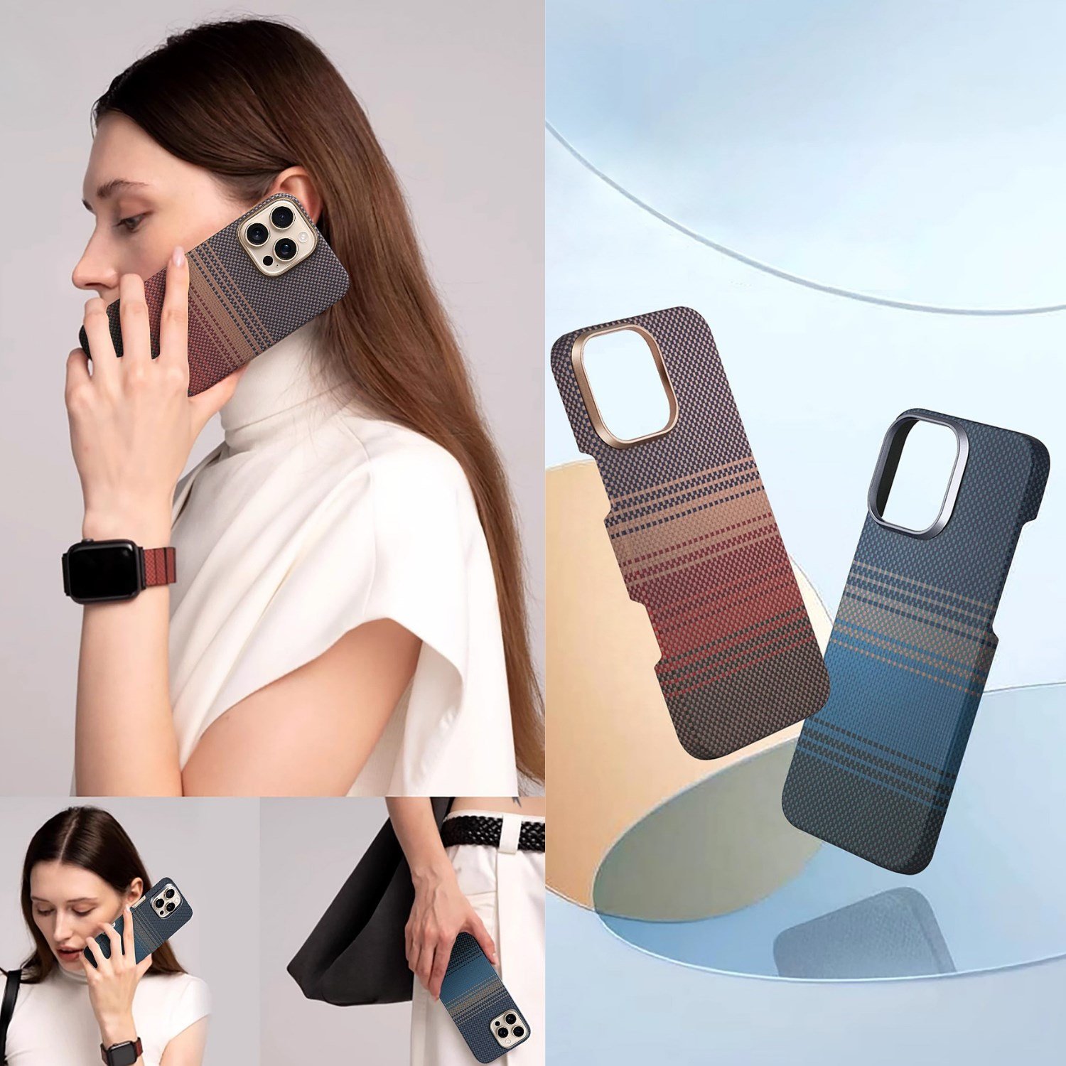 Nettech Apple iPhone 15 Pro Max Uyumlu NT-N076 Kevlar Karbon Arka Koruma Kılıf NT-113718