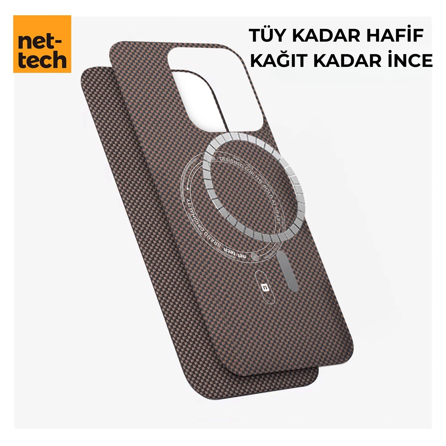Nettech Apple iPhone 15 Pro Uyumlu NT-N075 Kevlar Karbon Arka Koruma Kılıf NT-113708