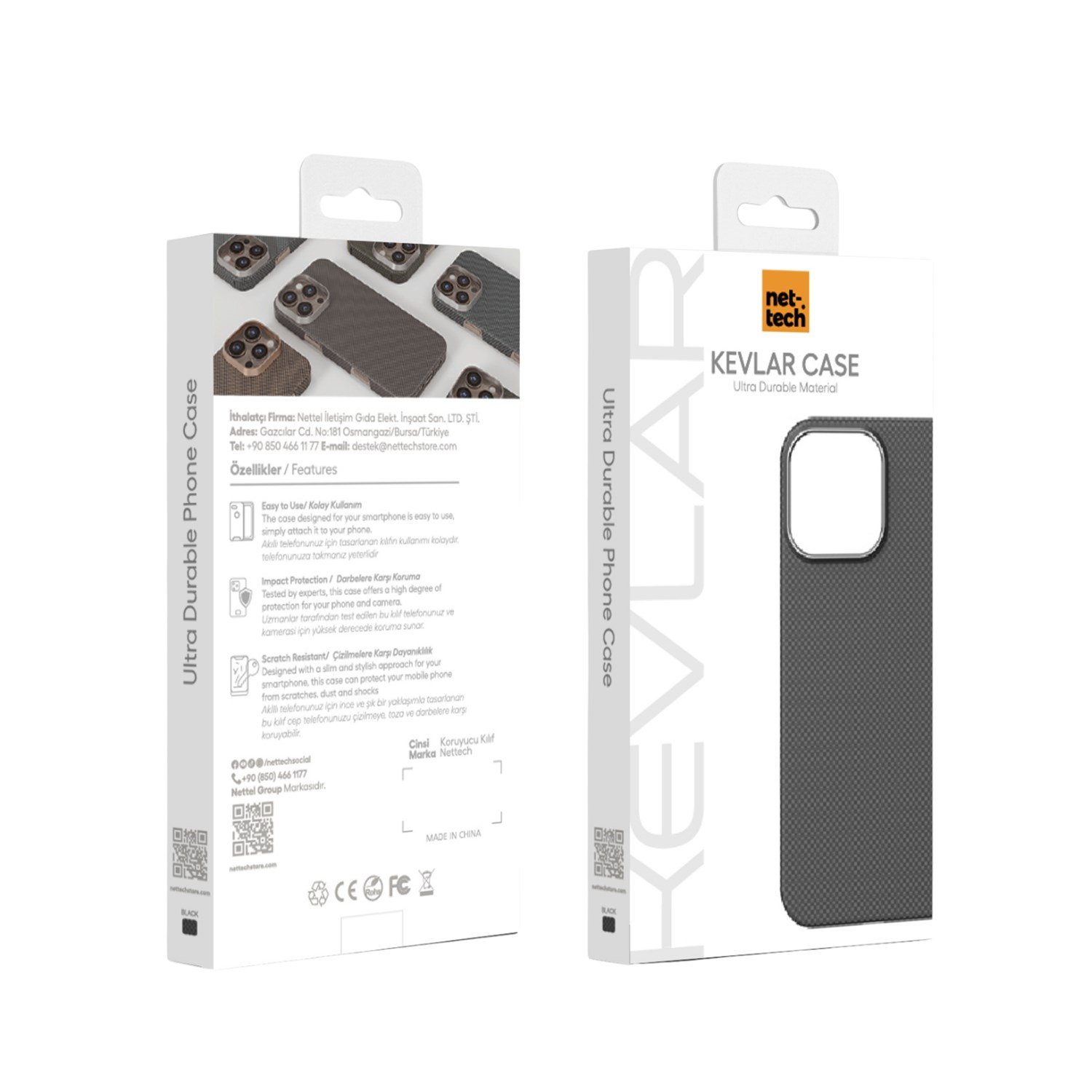 Nettech Apple iPhone 16 Pro Max Uyumlu NT-N075 Kevlar Karbon Arka Koruma Kılıf NT-113706