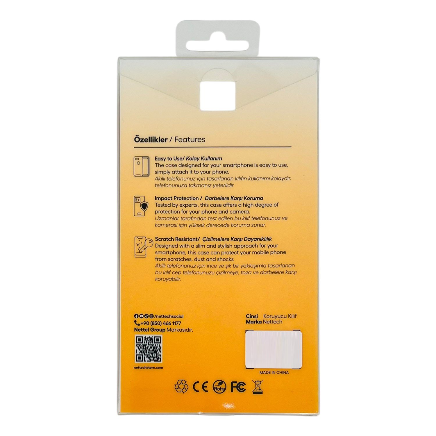 Nettech Apple iPhone 16 Pro Uyumlu NT-N102 Arka Koruma Kılıf NT-115621