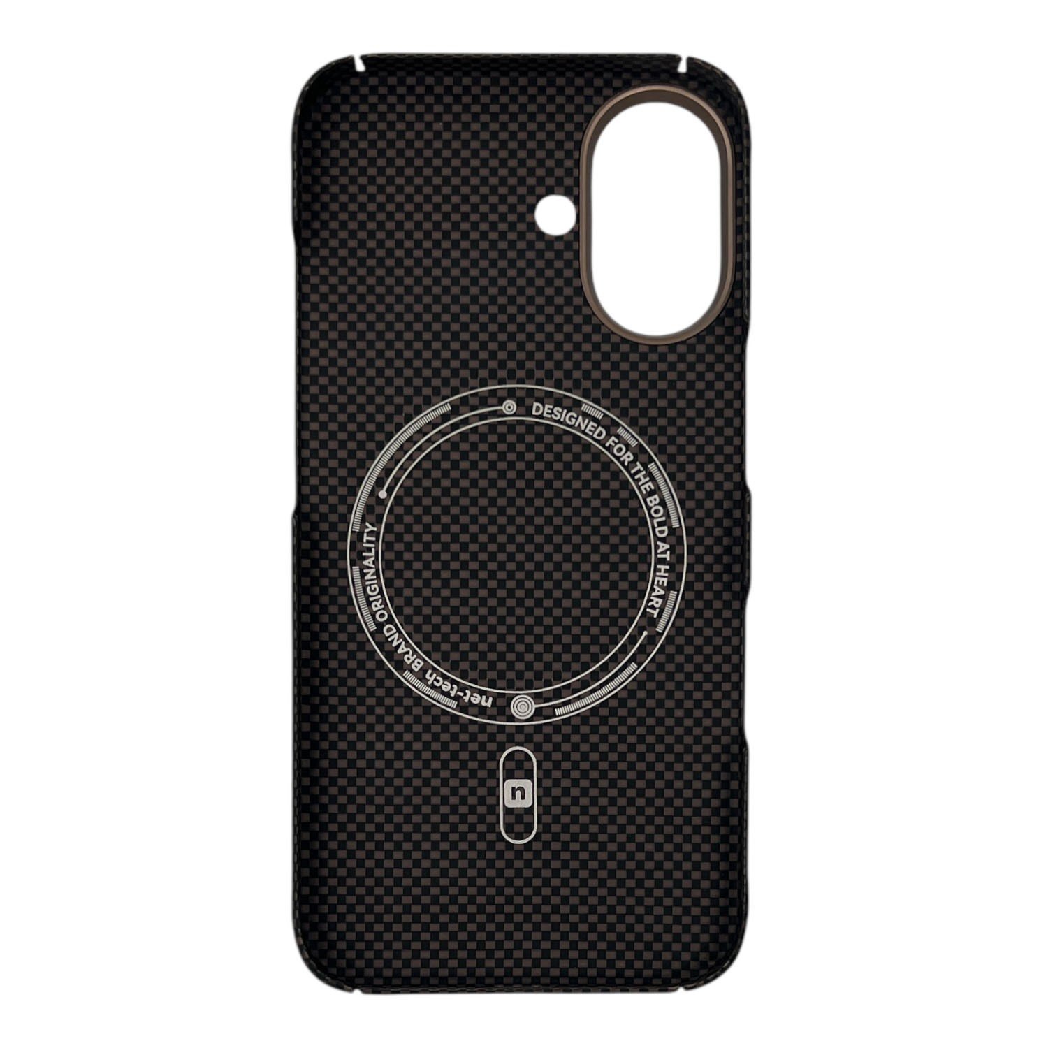 Nettech Apple iPhone 16 Uyumlu NT-N075 Kevlar Karbon Arka Koruma Kılıf NT-113702