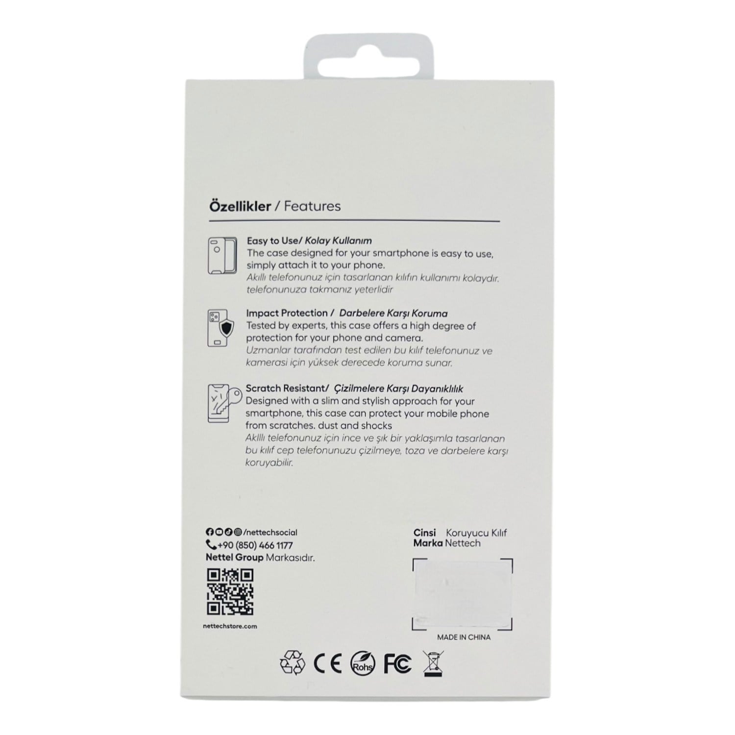 Nettech Apple iPhone 16 Uyumlu NT-N077 Arka Koruma Kılıf NT-113720