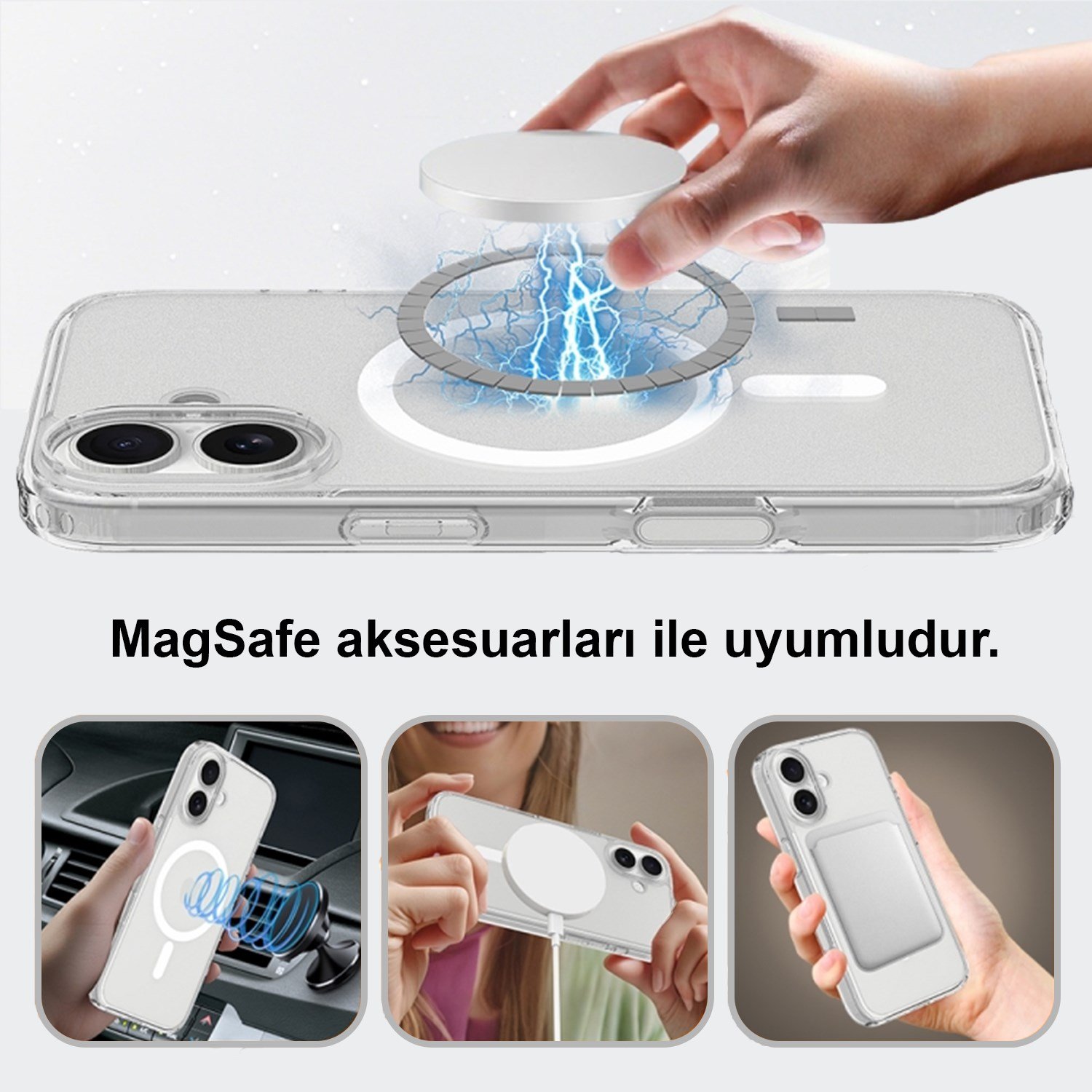 Nettech Apple iPhone 16E Uyumlu NT-N066 Arka Koruma Kılıf NT-112551