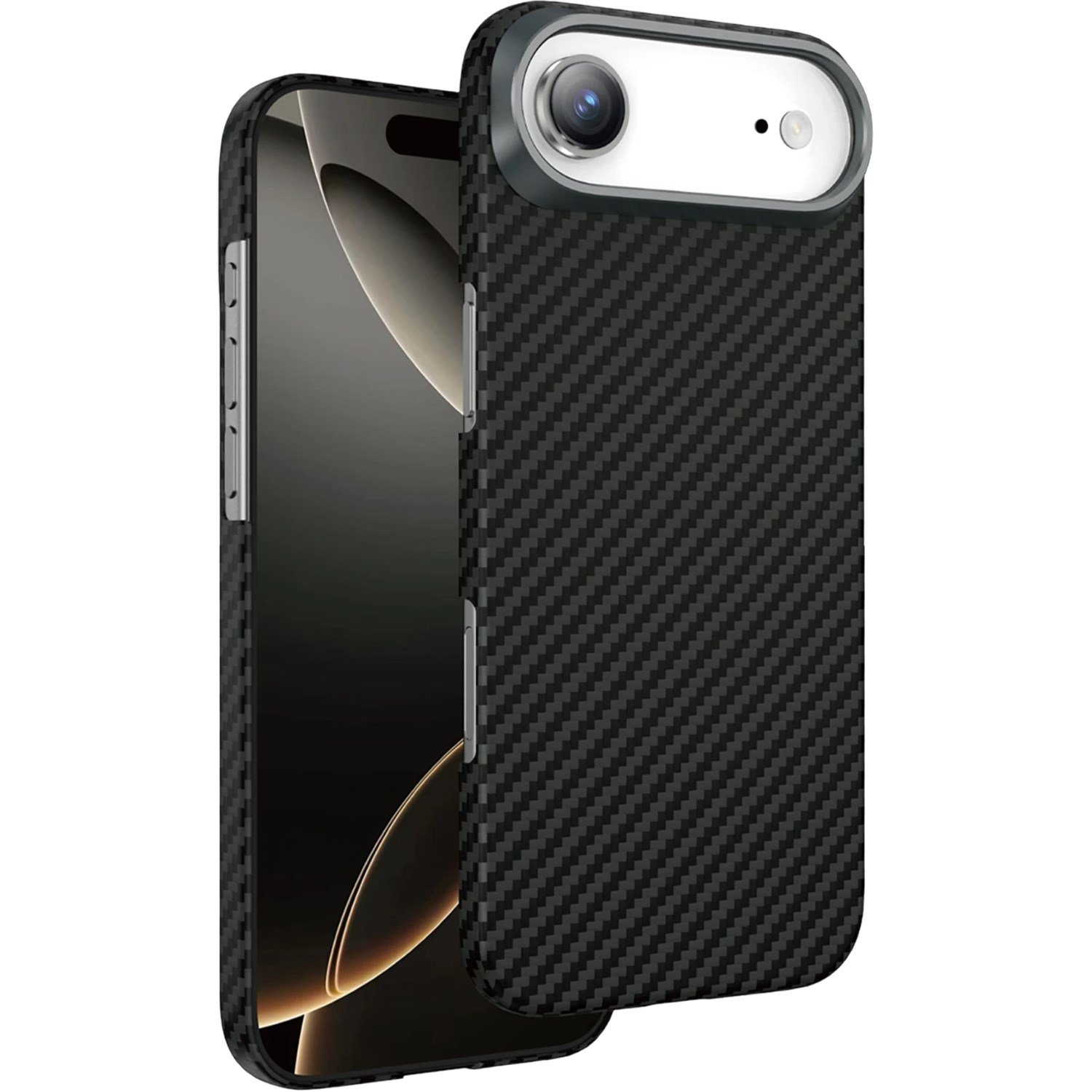 Nettech Apple iPhone 17 Air Uyumlu NT-N075 Kevlar Karbon Arka Koruma Kılıf NT-114813