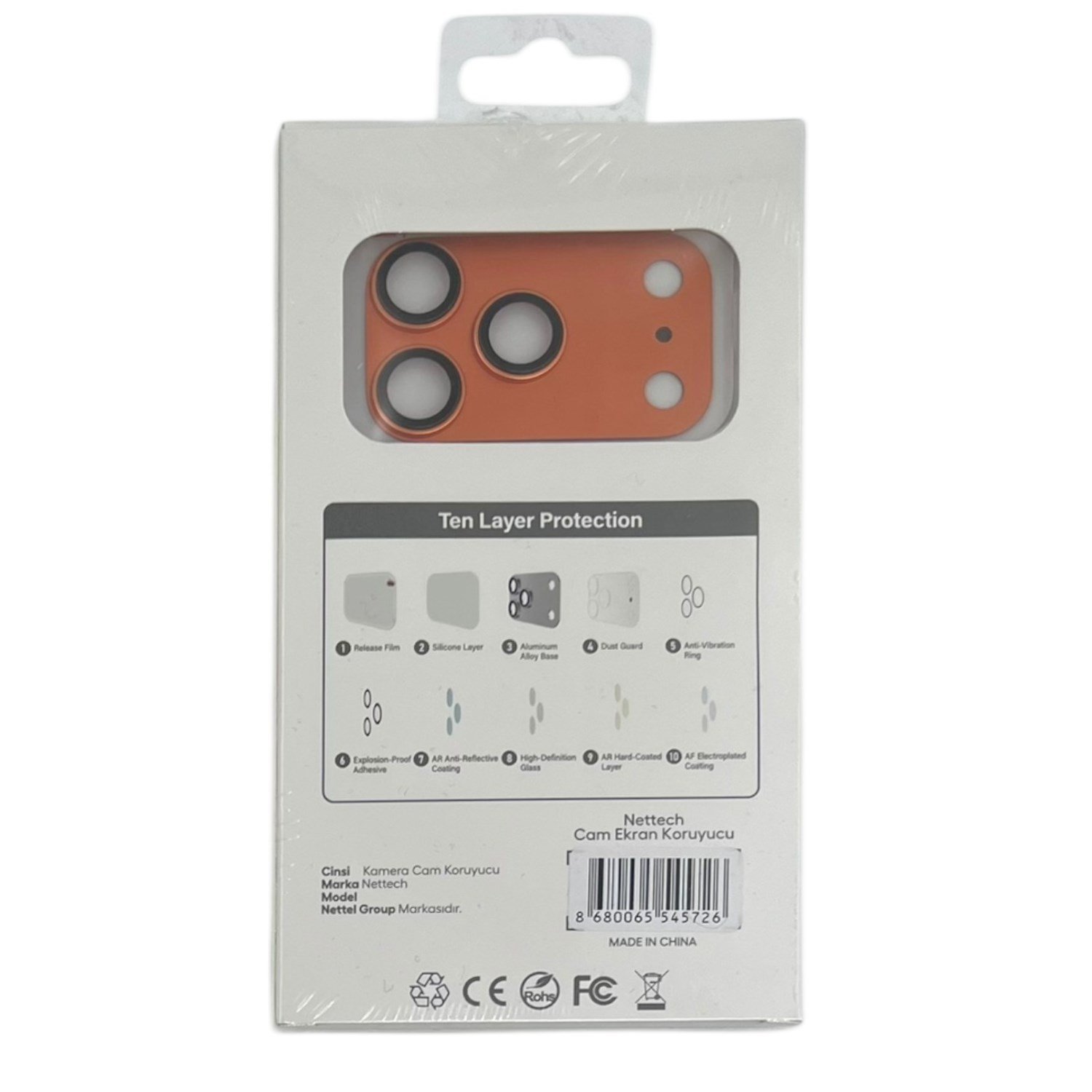 Nettech Apple iPhone 17 Pro Max Uyumlu Ar+Af Sapphire Kamera Cam Koruyucu NT-115969
