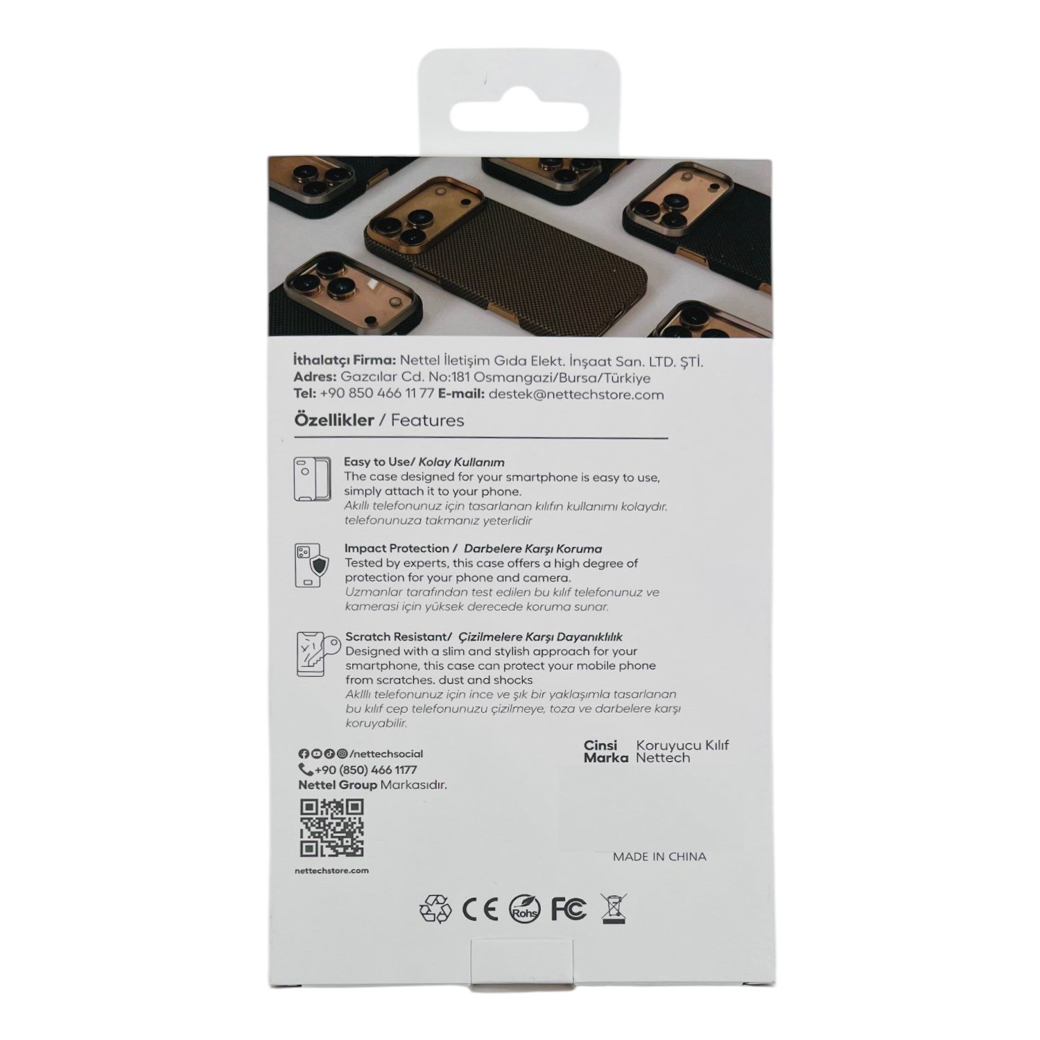 Nettech Apple iPhone 17 Uyumlu NT-N075 Kevlar Karbon Arka Koruma Kılıf NT-114811