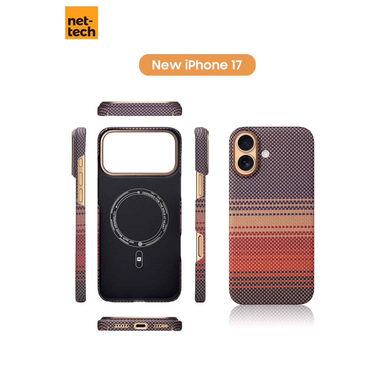 Nettech Apple iPhone 17 Uyumlu NT-N076 Kevlar Karbon Arka Koruma Kılıf NT-114819