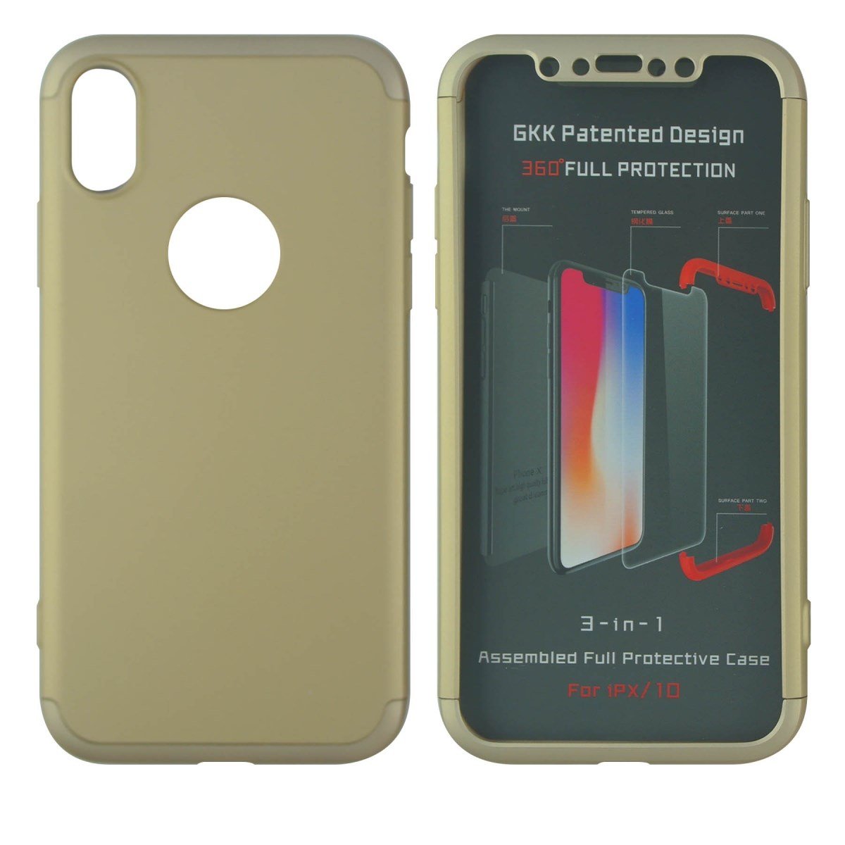 Nettech Apple iPhone X Uyumlu Ön Arka Koruma Arka Koruma Kılıf VR-4318